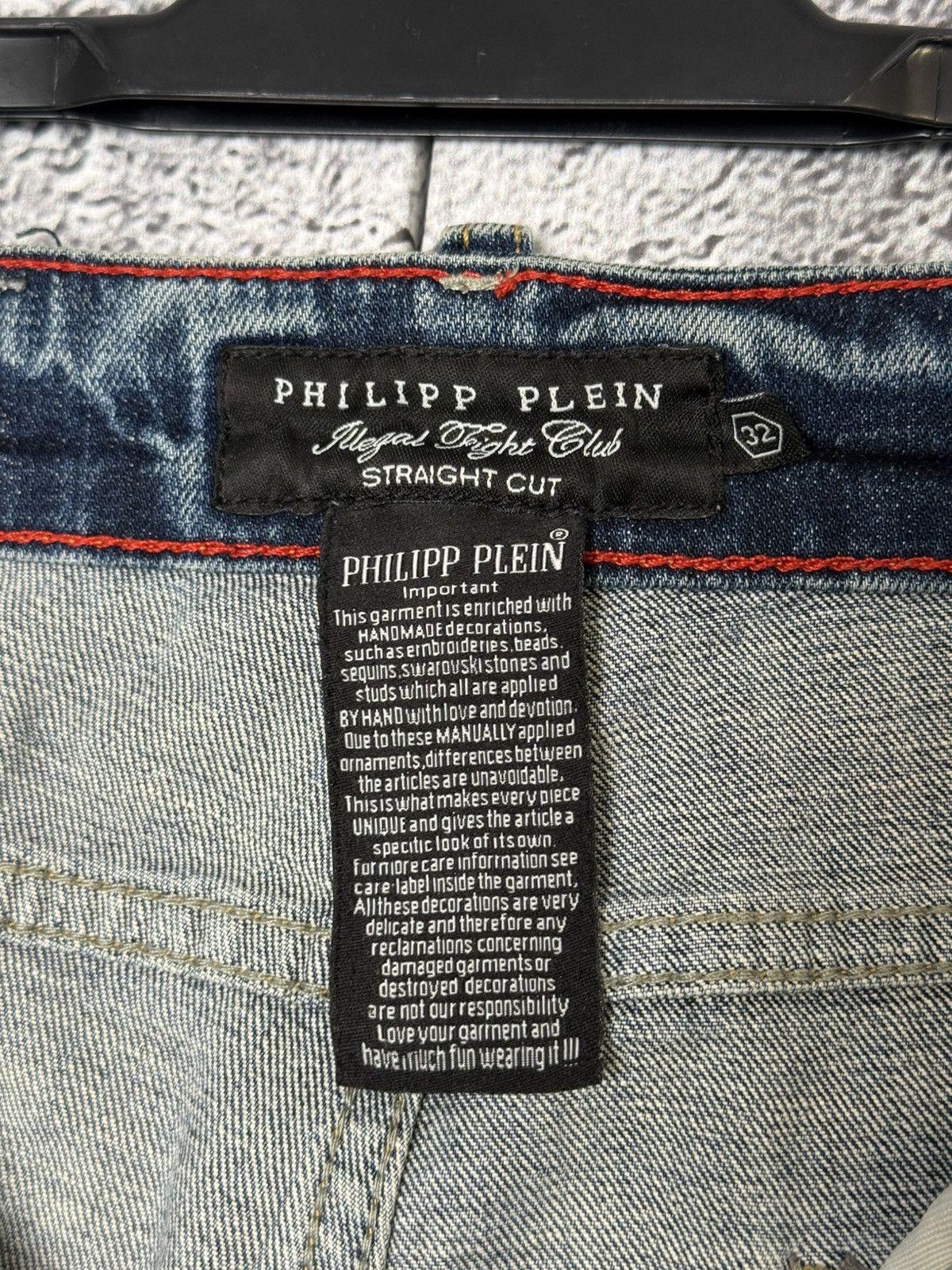 Philipp Plein Philipp Plein Jeans Skull Crossbones Distressed Denim Pants Size US 32 / EU 48 - 17 Thumbnail