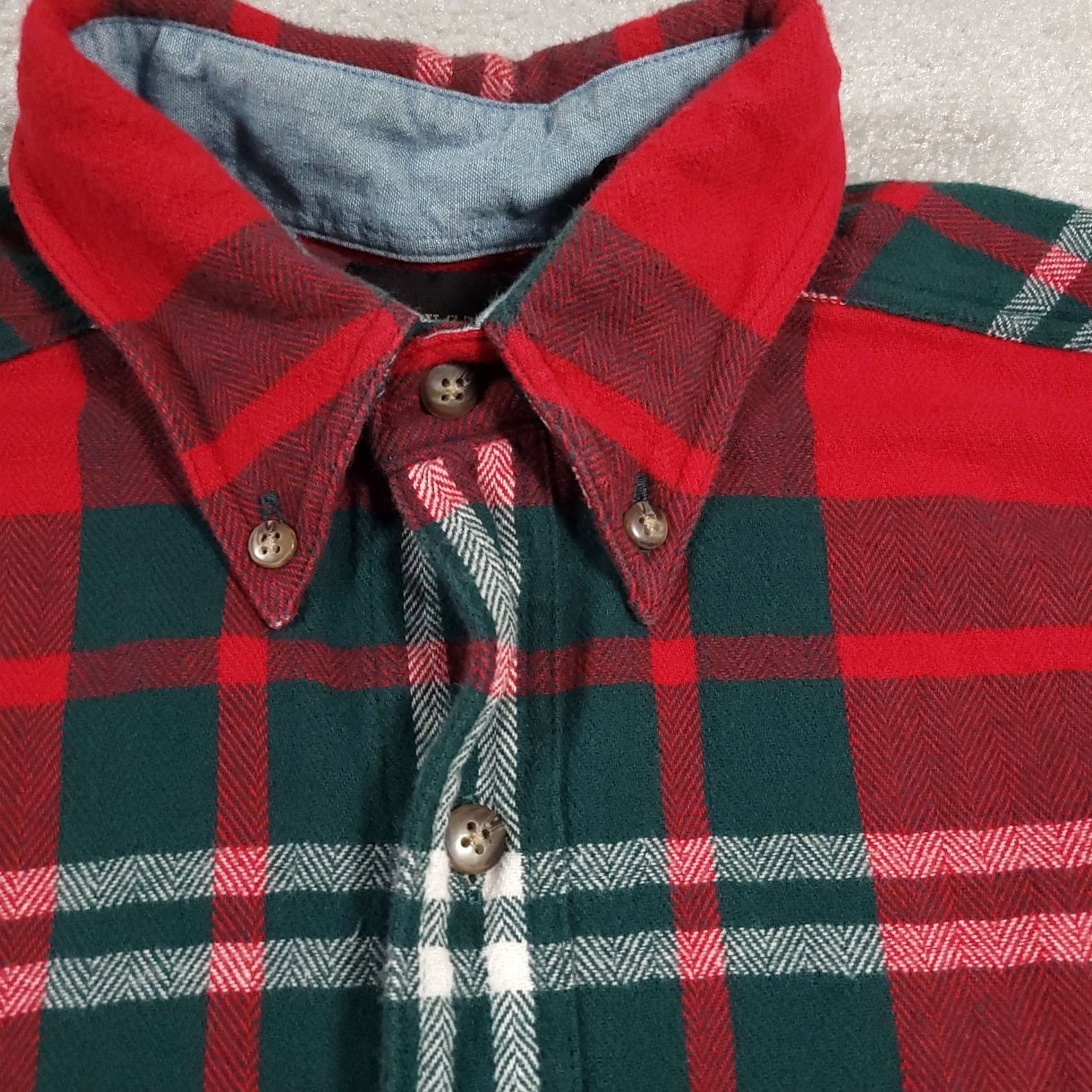 Vintage VINTAGE Structure Button Down Shirt Mens M Plaid Flannel Shacket Workwear Cabin Red Cotton Winter Spring Fall Size US M / EU 48-50 / 2 - 5 Thumbnail