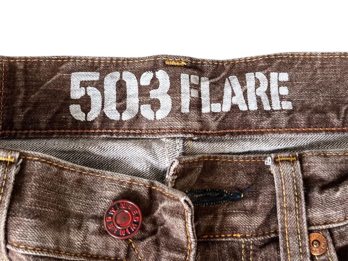 Edwin EDWIN 503 FLARE Honeycombs Patterns Flared Jeans Size US 32 / EU 48 - 15 Thumbnail