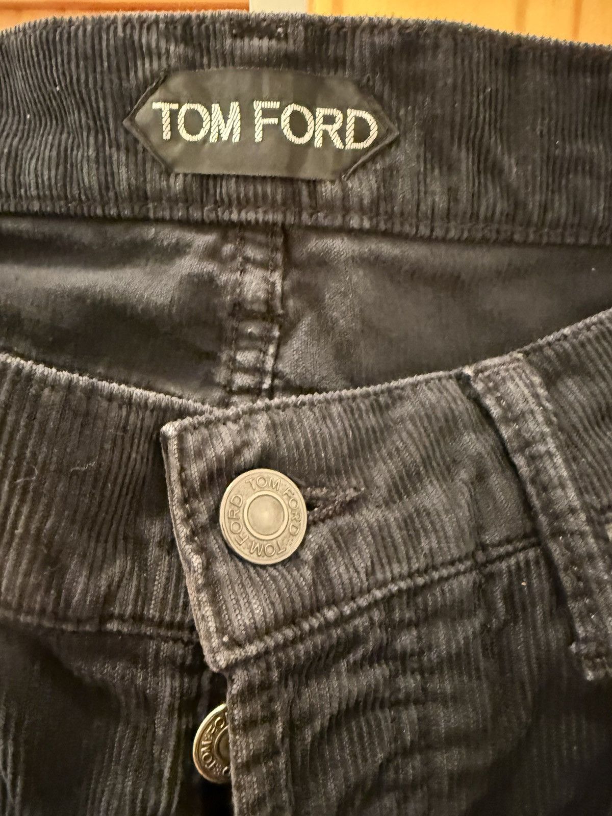 Tom Ford TF black corduroy pants Size US 33 - 3 Thumbnail