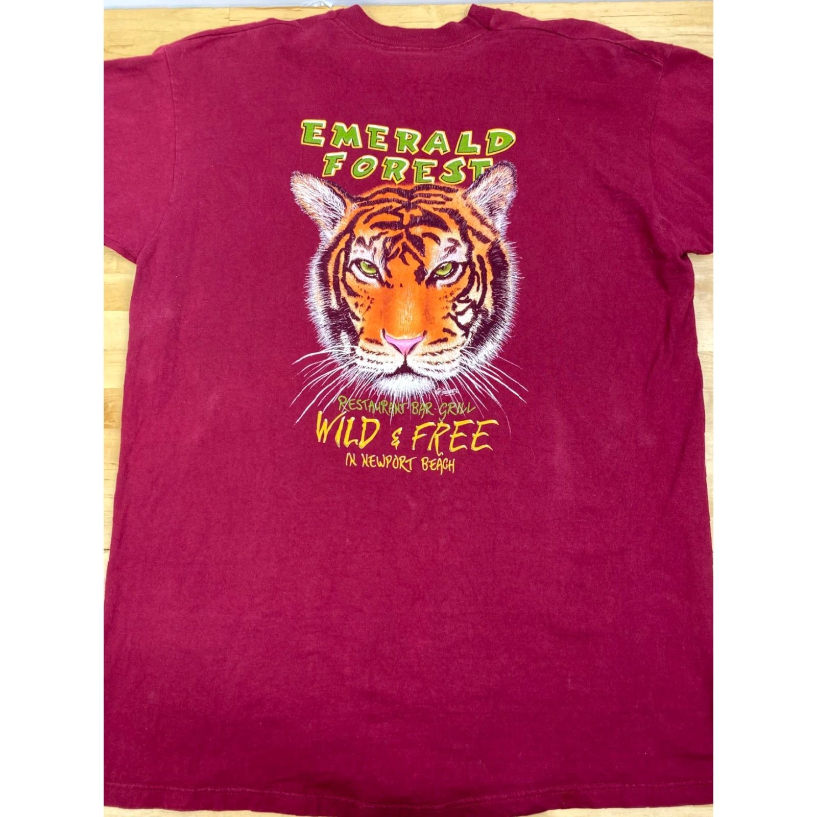 Fruit Of The Loom VINTAGE Fruit of the Loom Mens T-shirt 2XL Burgundy Red Cotton Short Sleeve 1951 Mens Size US XXL / EU 58 / 5 - 5 Thumbnail
