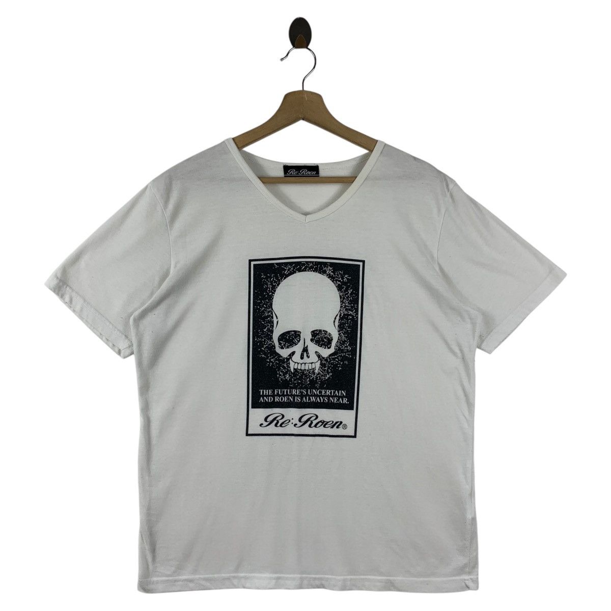 Japanese Brand × Roen ROEN Japanesebrand skull printed v neck tee Size US XL / EU 56 / 4 - 1 Thumbnail