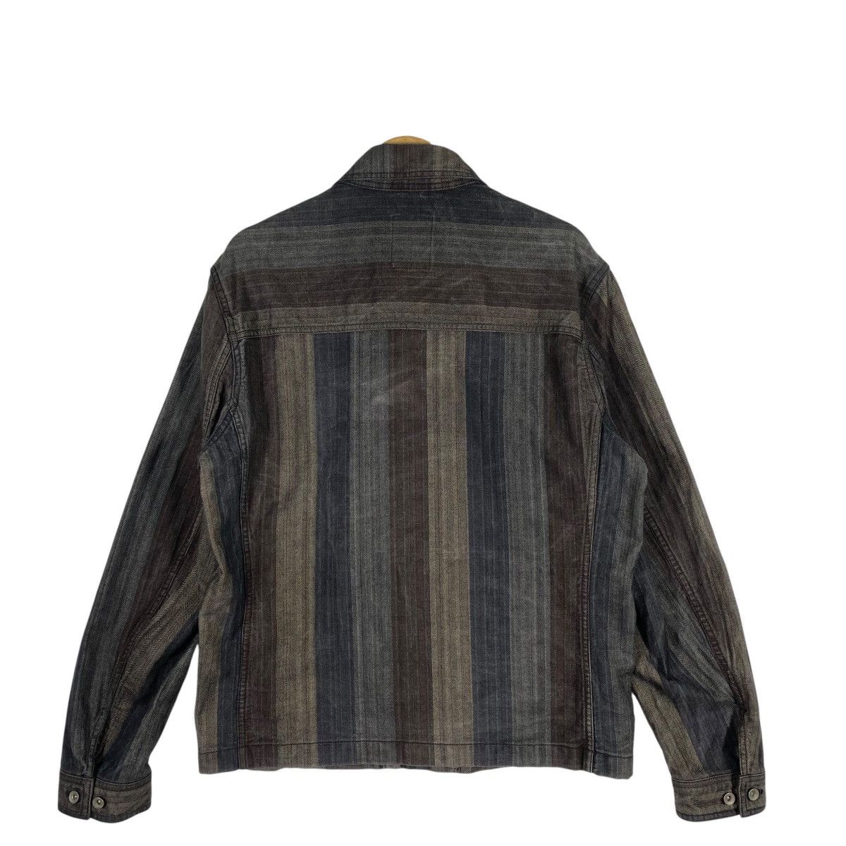 Michel Klein Ofuon Michel Klein Paris Striped Trucker Denim Jacket Size US M / EU 48-50 / 2 - 9 Thumbnail