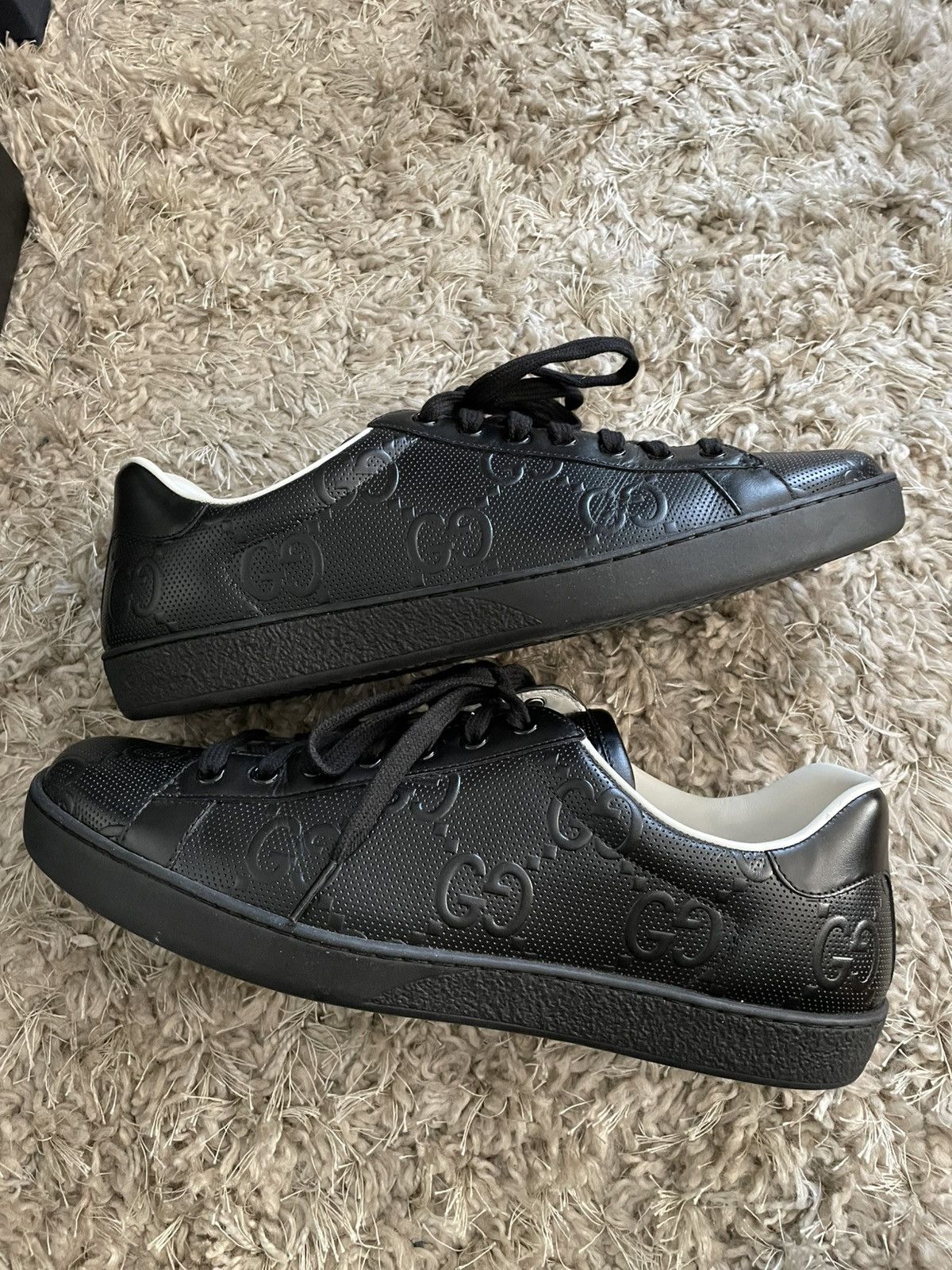 Gucci Gucci Ace Black GG Size US 10 / EU 43 - 2 Thumbnail
