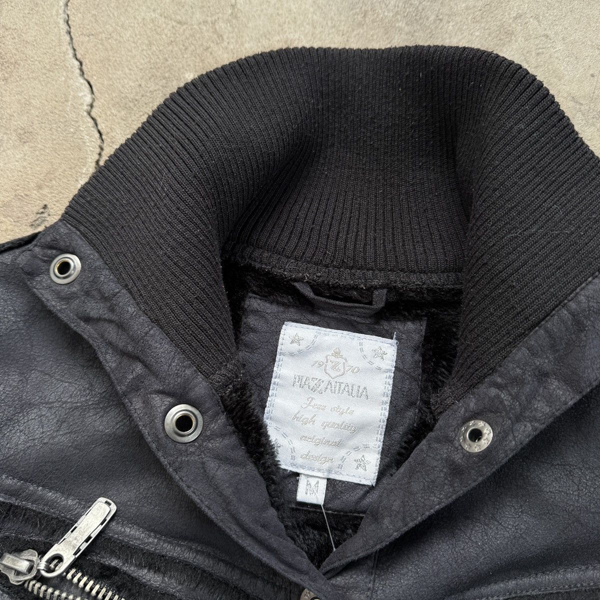 Hysteric Glamour Black faux suede leather zip-up bomber jacket Size M / US 6-8 / IT 42-44 - 4 Thumbnail