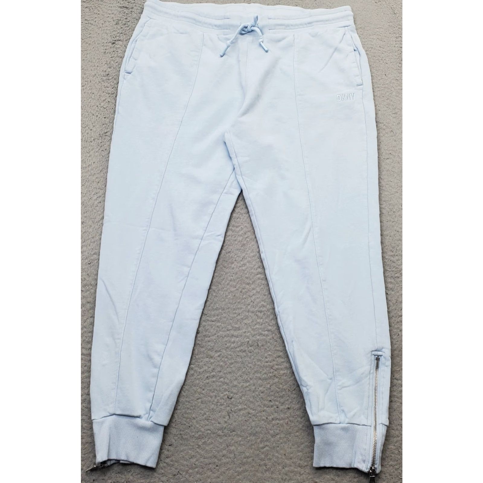 DKNY DKNY Sport Jogger Pants Womens Size L Blue Loose Fit Tapered Leg Drawstring Waist XS? Size 36" / US 14 / IT 50 - 2 Thumbnail