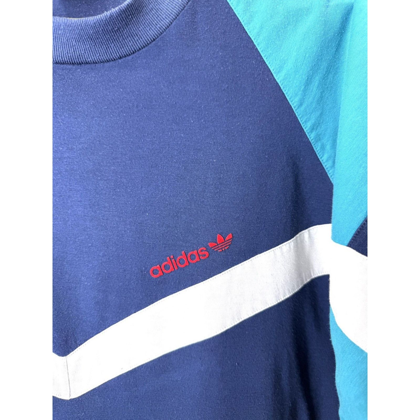 Adidas 80-90’s RARE! Vintage Adidas T Shirt Patch Work Size US L / EU 52-54 / 3 - 4 Thumbnail