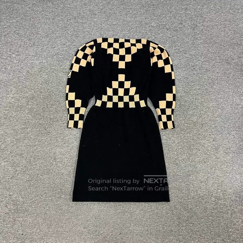 Louis Vuitton Louis Vuitton Checkerboard knit dress Size M / US 6-8 / IT 42-44 - 2 Thumbnail