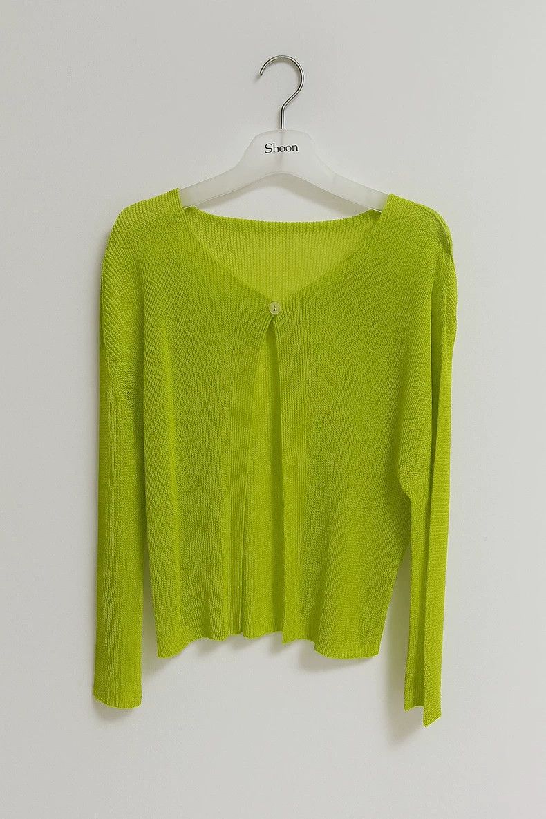 Other Issey Miyake size:3 Green knitted cardigan Size XS / US 0-2 / IT 36-38 - 1 Thumbnail