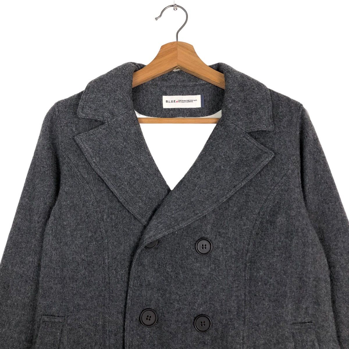 45rpm 🔥Cropped Wool Biker Jacket Double Breast Blue Blue Japan Size US M / EU 48-50 / 2 - 3 Thumbnail