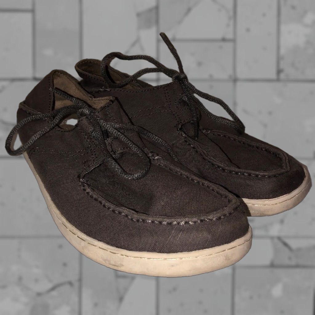 Olukai OluKai Ohana Sneaker Twill Charcoal Lace Up Mens Size 8 Gray 10221-2626 Casual Shoes Size US 8 / EU 41 - 1 Thumbnail