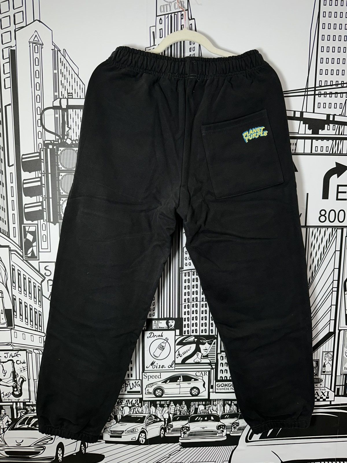 Other Planet Purple Stacked Logo Sweatpants Small Black Size US 30 / EU 46 - 4 Thumbnail