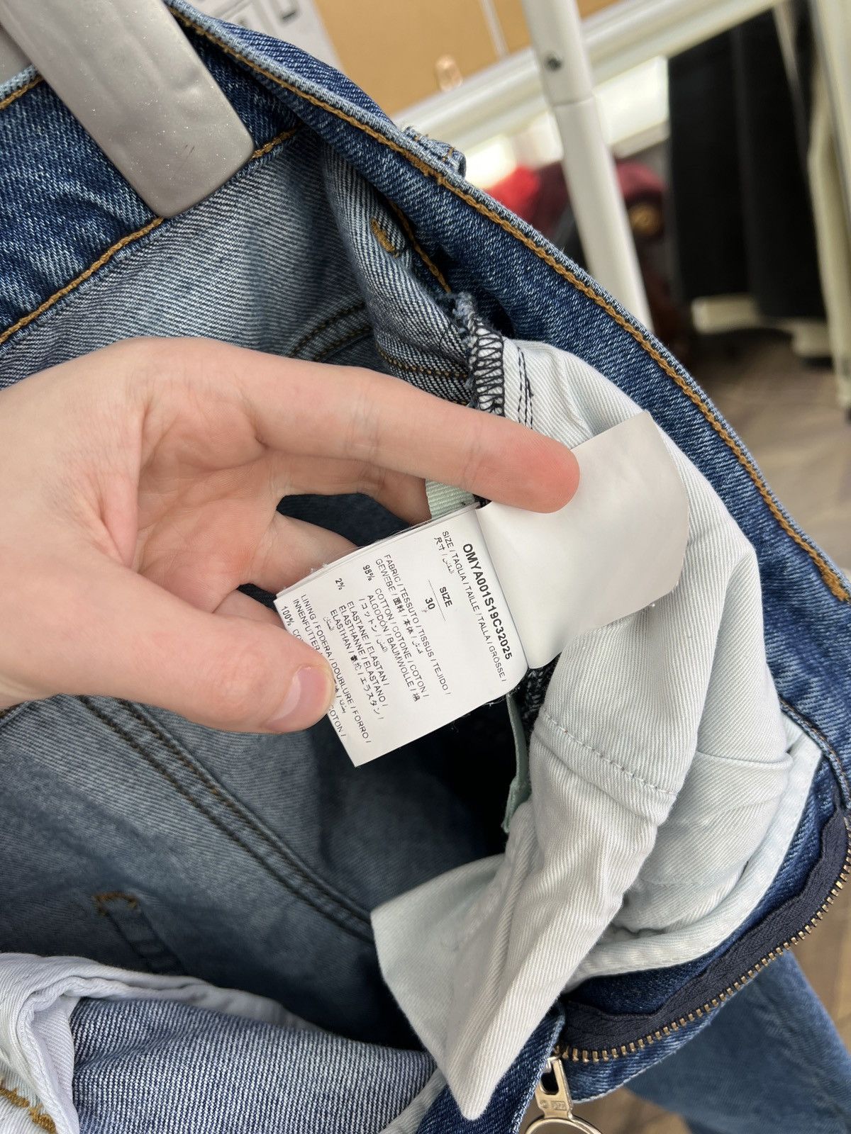 Off-White Vintage Off-White Denim Label Blue Women’s Jeans Size 30" / US 8 / IT 44 - 13 Thumbnail