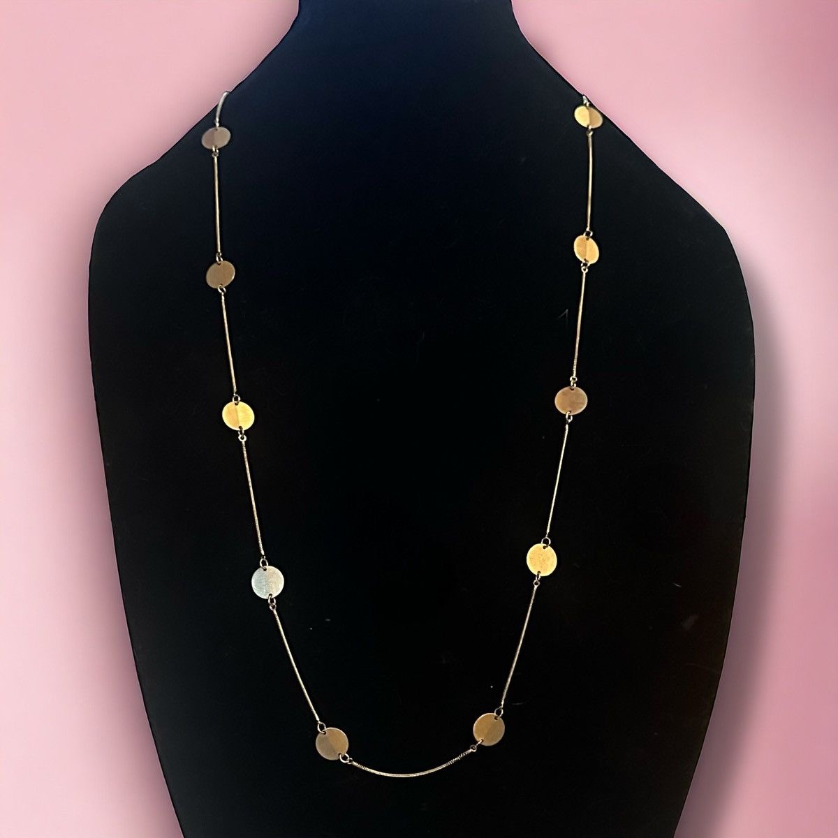 Other Long gold tone station disc necklace Size ONE SIZE - 1 Thumbnail