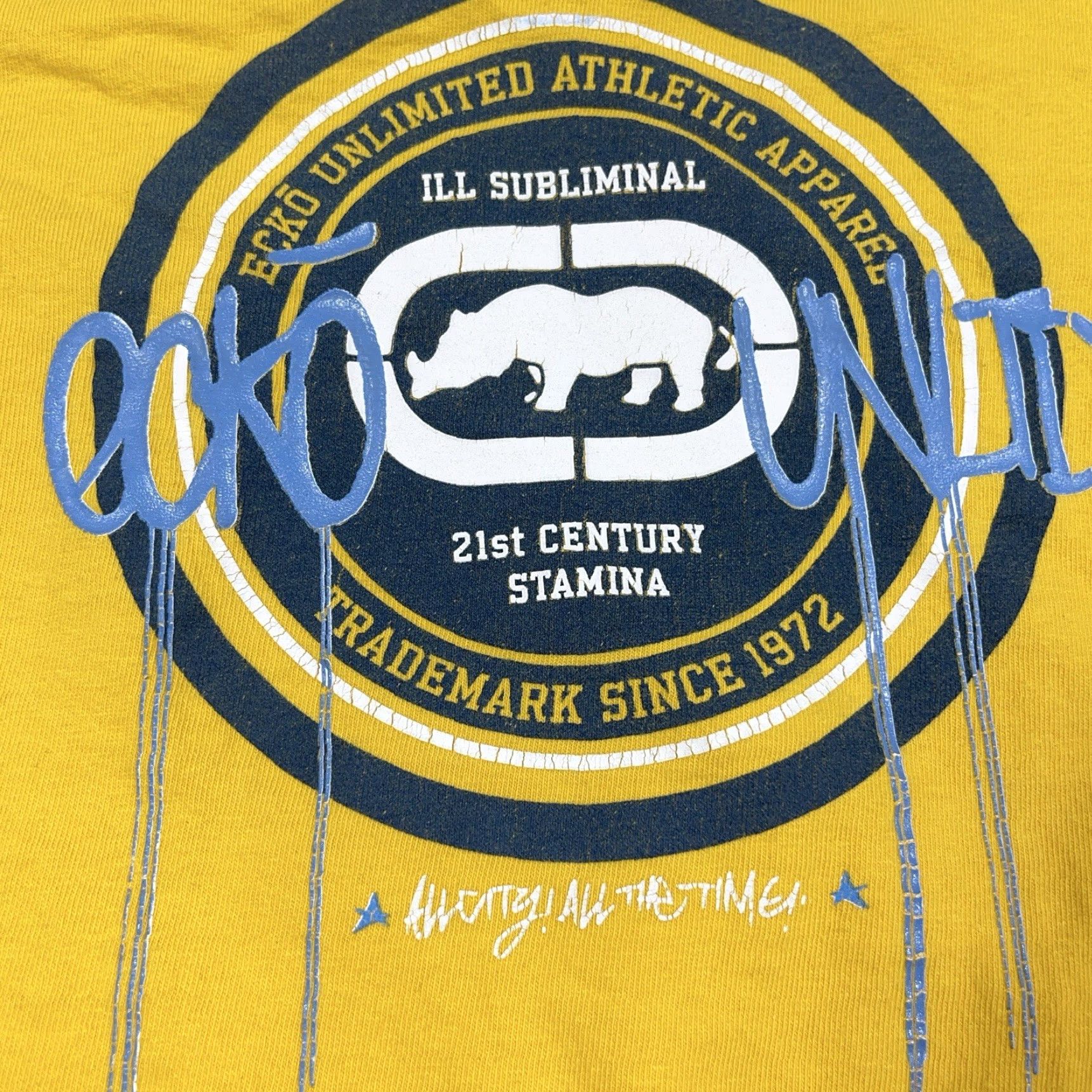 Ecko Unltd. VINTAGE Ecko Unltd Shirt Men 2XL Yellow Tee Camouflage Logo Graphic 2000s Hip Hop Adults Size US XXL / EU 58 / 5 - 3 Thumbnail