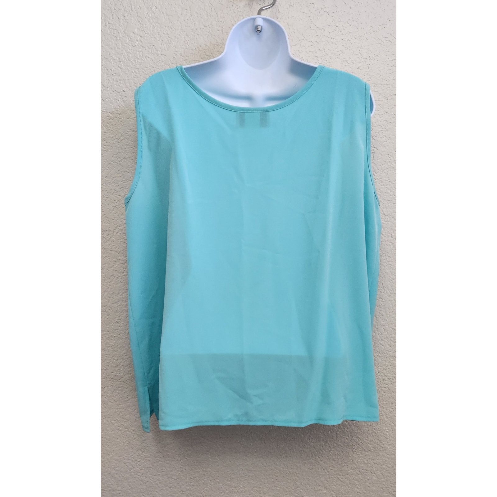 Other Da-Rue Petite Draper's & Damon's Teal Sleeveless Top 16P Size XXL / US 16-18 / IT 52-54 - 2 Thumbnail
