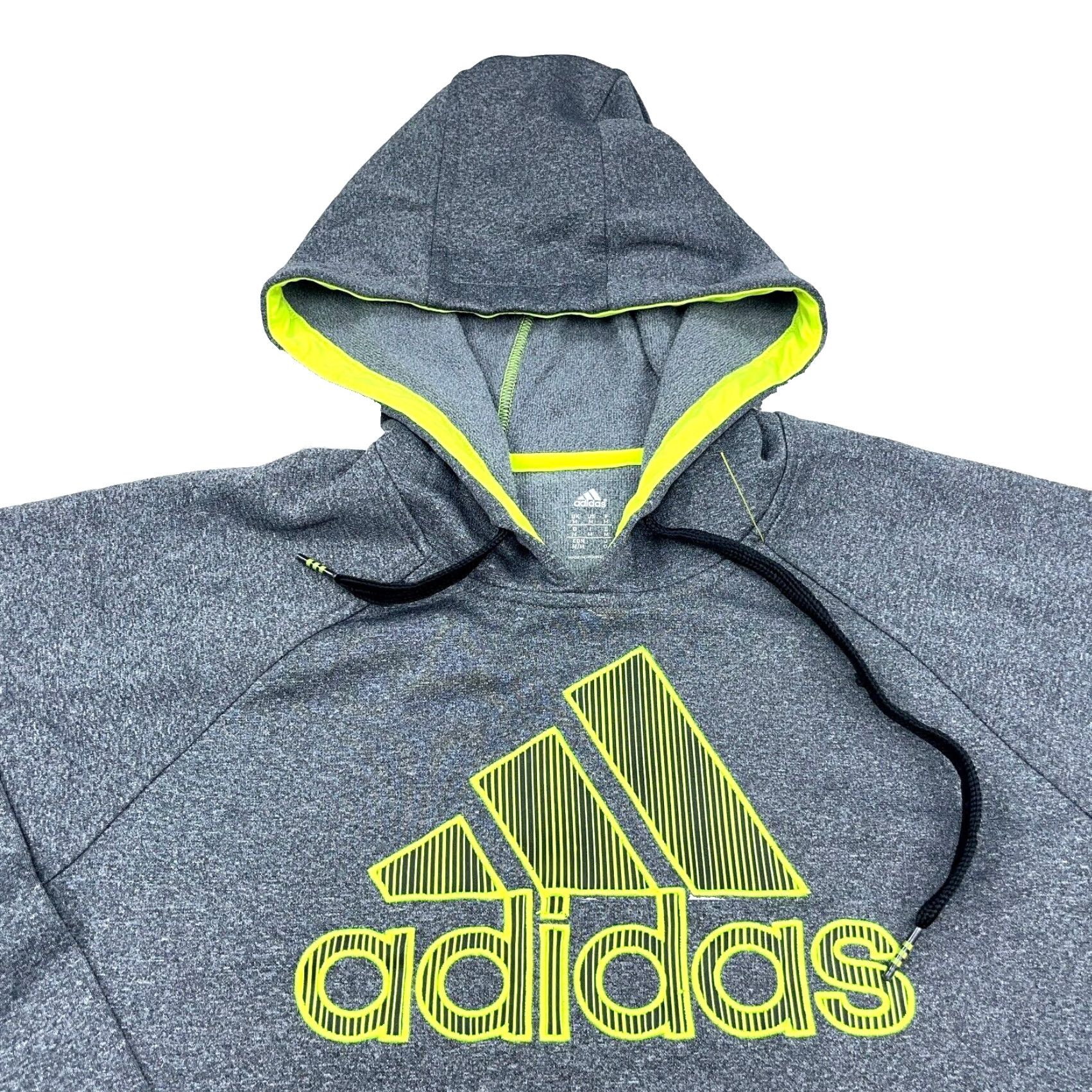 Adidas Adidas Hoodie Men Medium Gray Yellow Sweatshirt Pullover Active Adult Everyday Street Logo Size US M / EU 48-50 / 2 - 2 Thumbnail