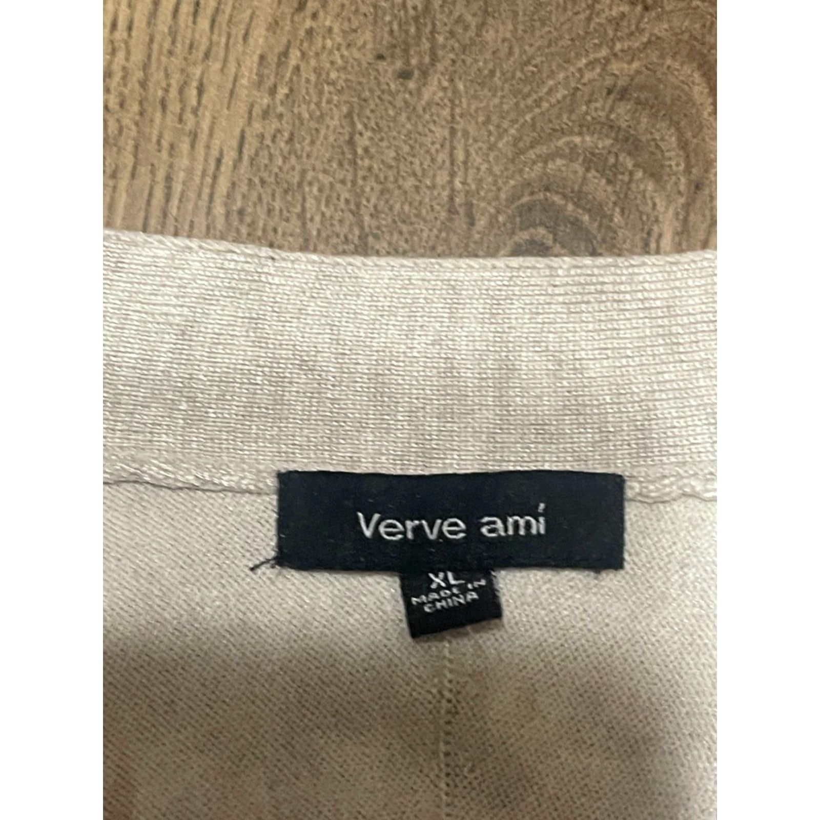 Vintage Verve Ami Sweater Cardigan Women's XL Tan Long Open w/ Pockets Regular Boyfriend Style Autumn Fall Size XL / US 12-14 / IT 48-50 - 7 Thumbnail