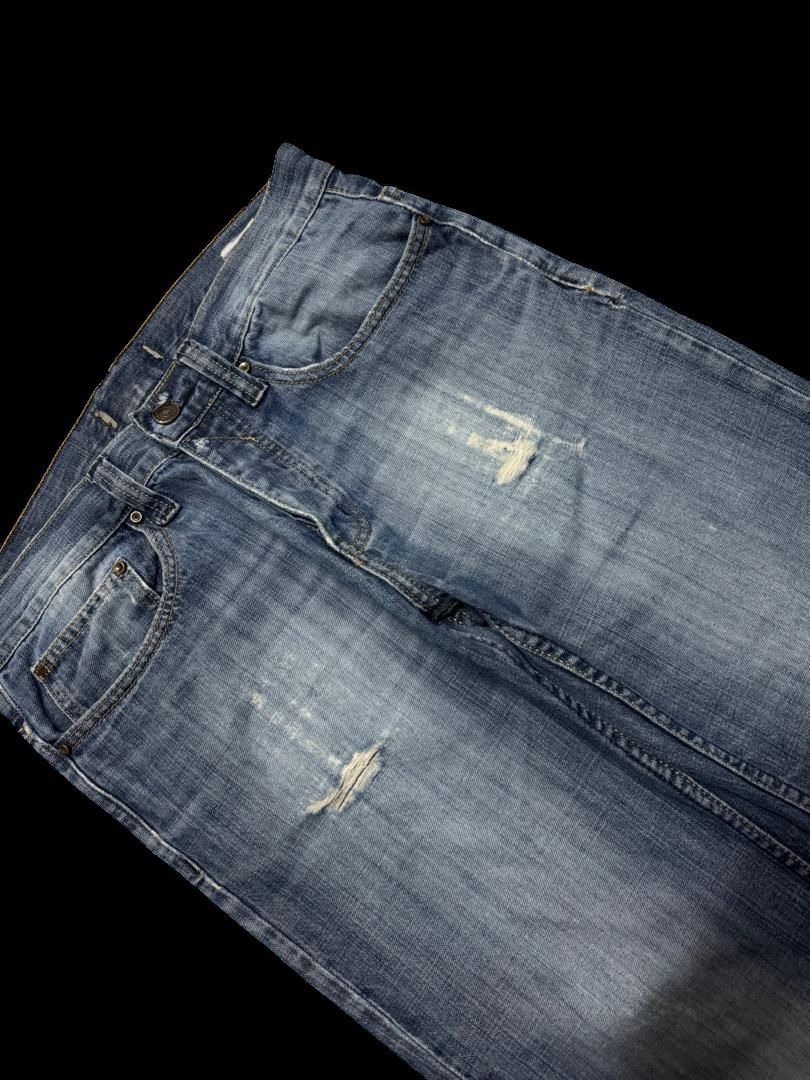 JACKROSE Vintage Japanese Sick Faded Distressed Straight Denim Jeans Size US 32 / EU 48 - 6 Thumbnail