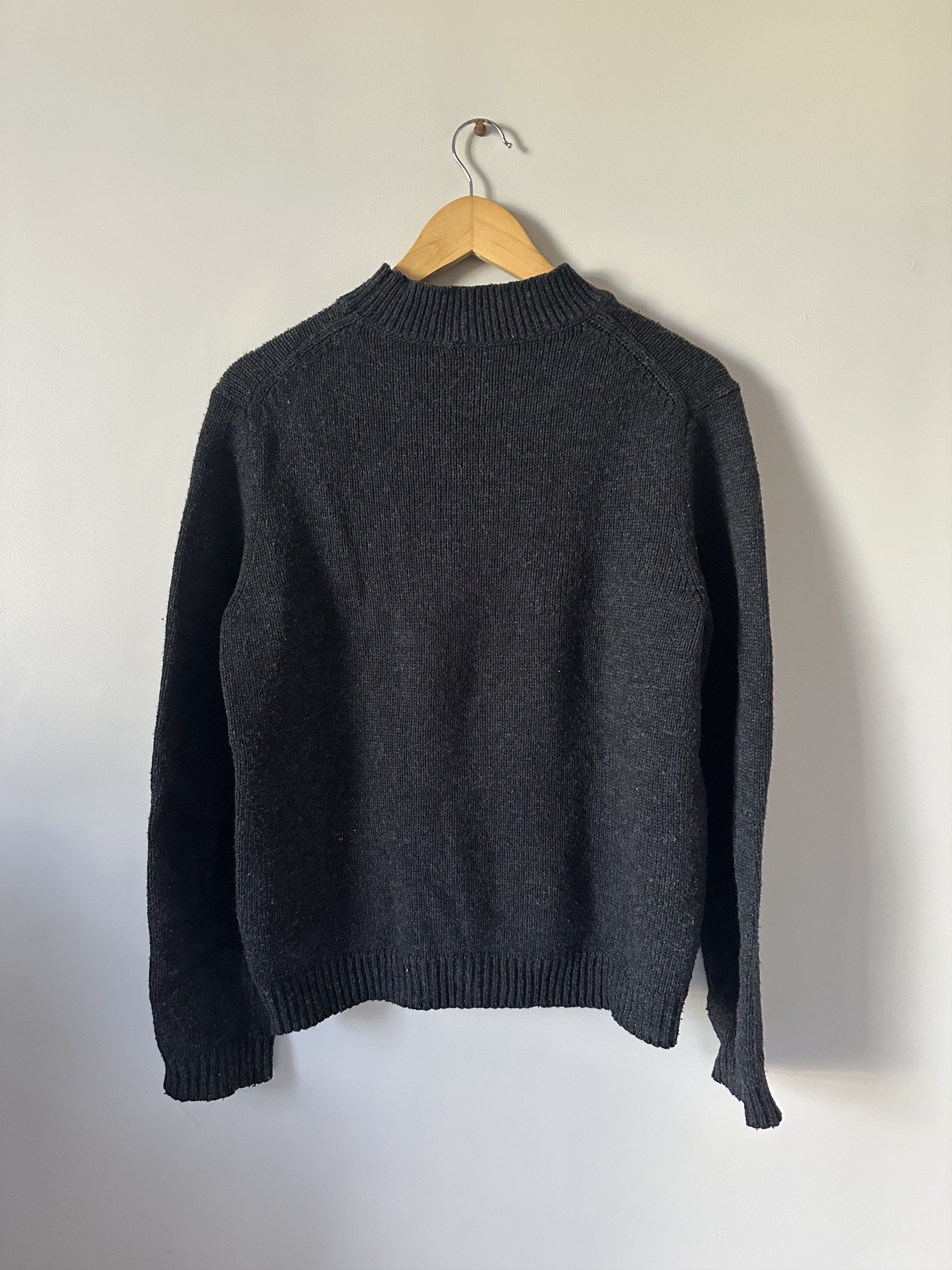 Uniqlo Faded Black Mock Neck Knit Sweater Size US XL / EU 56 / 4 - 3 Thumbnail