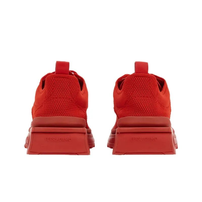 Salvatore Ferragamo o1s1rm1224 Nima Knit Sneakers in Red Size US 7.5 / IT 37.5 - 5 Thumbnail