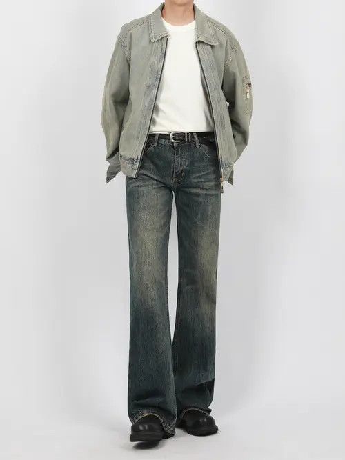 Japanese Brand × Jean American cleanfit distressed vintage flared jeans for men Size US 32 / EU 48 - 2 Thumbnail