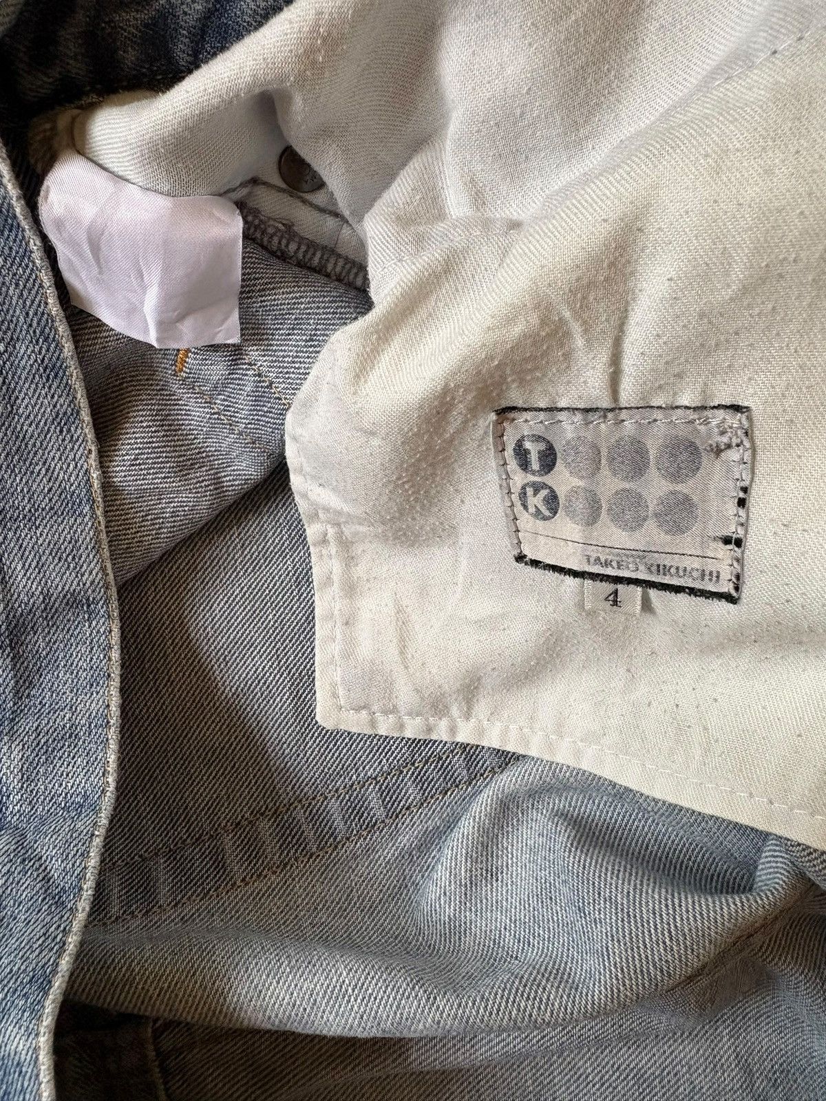 Designer × Japanese Brand × Takeo Kikuchi Vintage Japanese Takeo Kikuchi Painted Distress Baggy Jeans Size US 33 - 9 Thumbnail