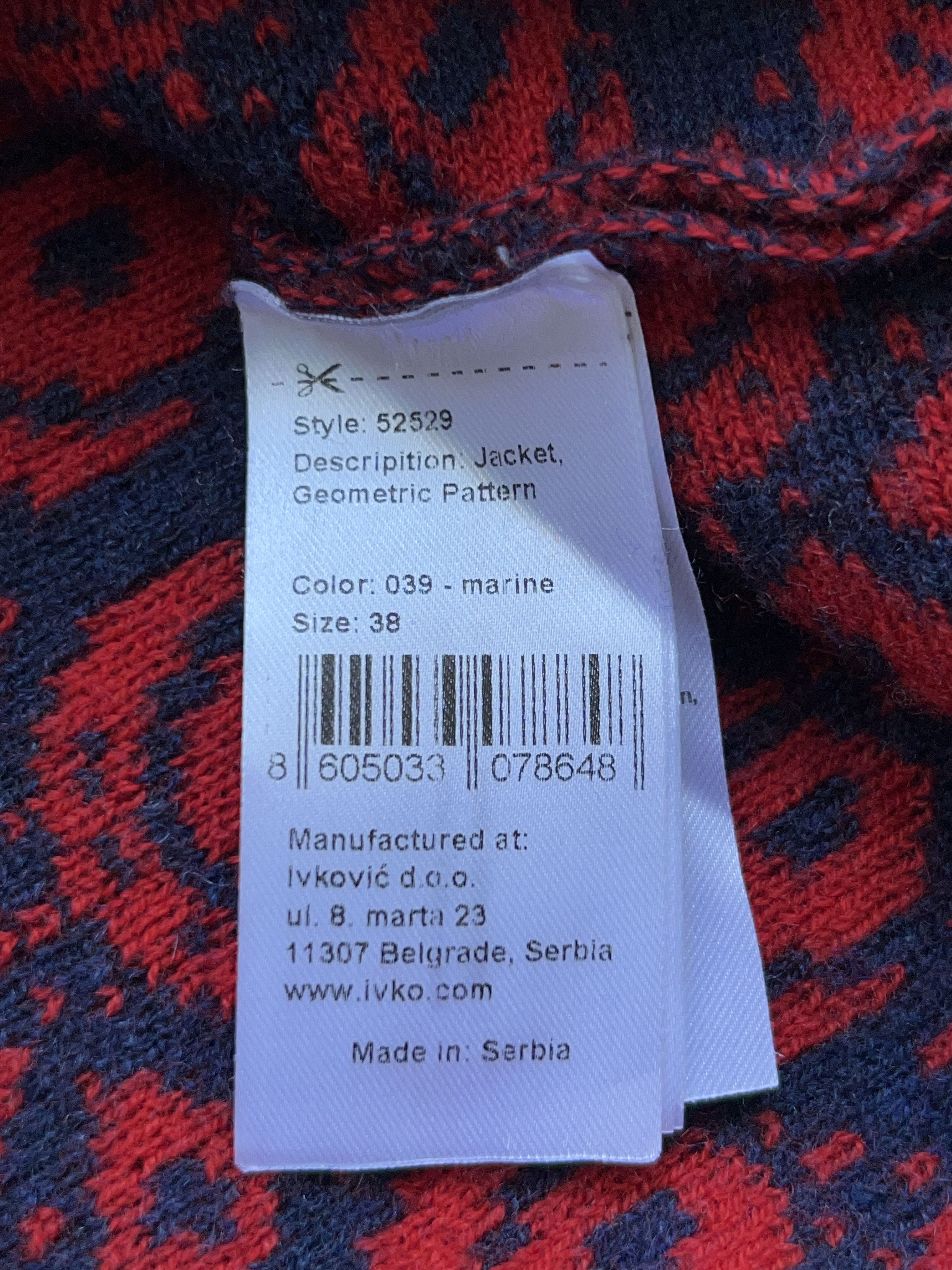Traditional Weatherwear × Vintage Womens IVKO Colourful Jacket Cardigan Sweater Wool Geometric Size XS / US 0-2 / IT 36-38 - 6 Thumbnail
