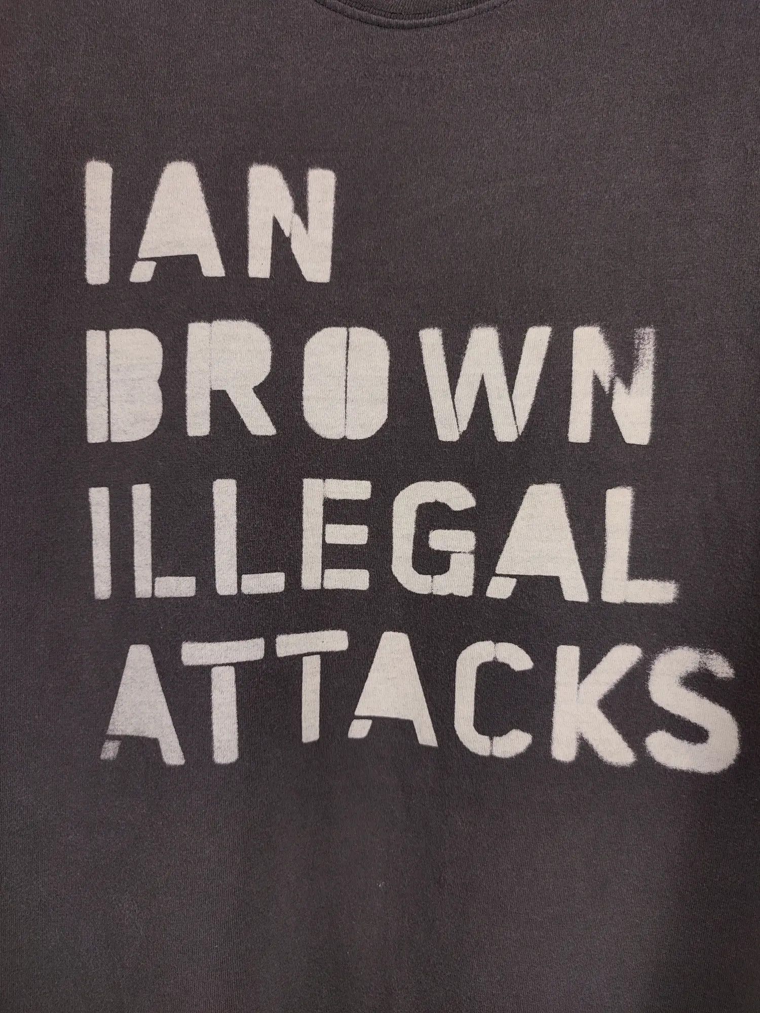 Band Tees × Vintage Ian Brown Illegal Attacks Vintage The Stone Roses T-shirt Size US L / EU 52-54 / 3 - 6 Thumbnail