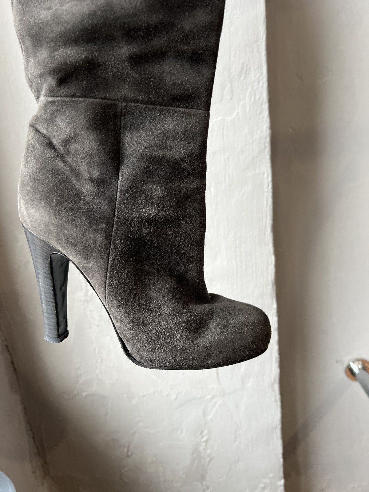 Dolce & Gabbana VINTAGE DOLCE&GABBANA ITALY WESTERN SUEDE KNEE BOOTS HEELS Size US 7 / IT 37 - 17 Thumbnail