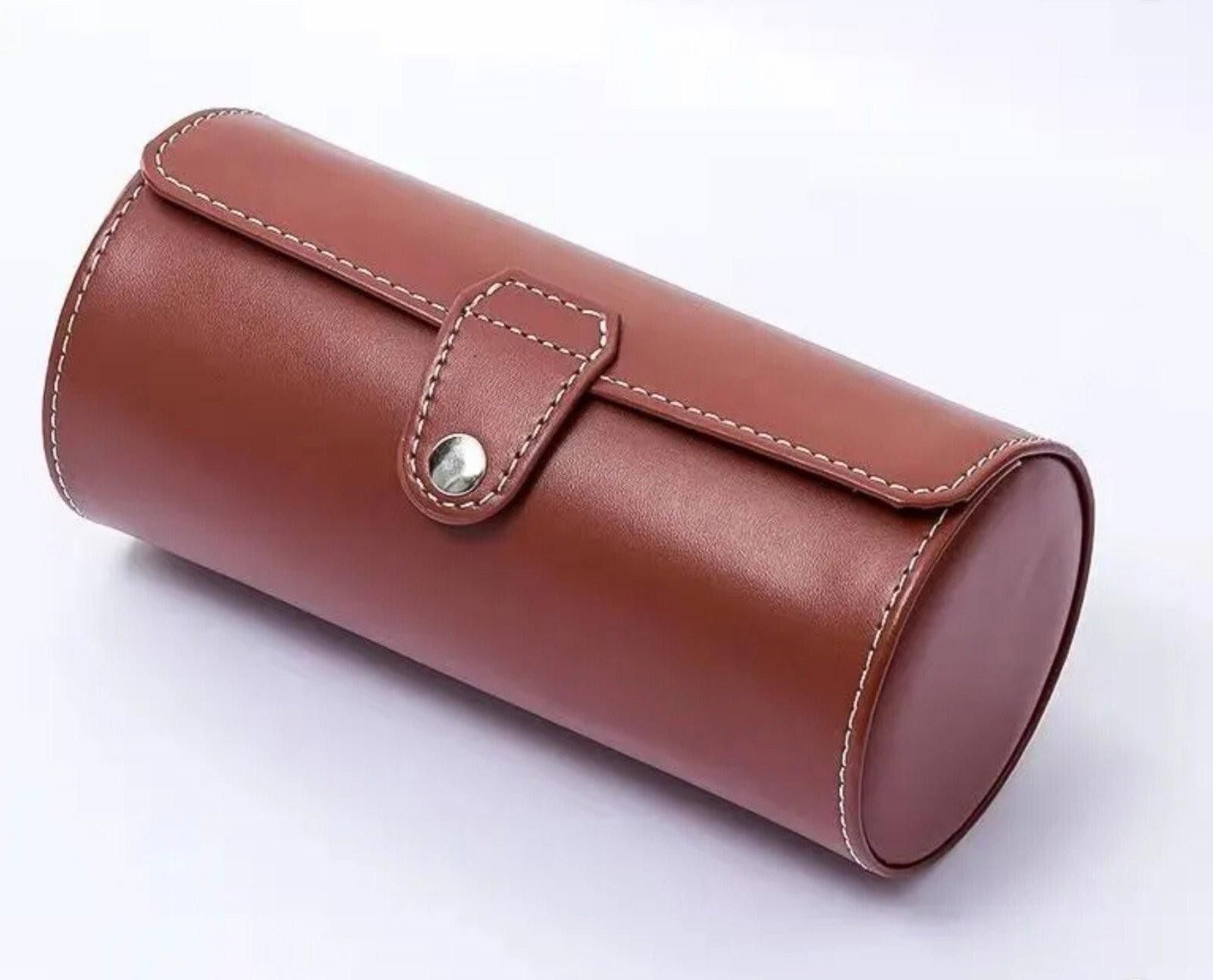 Other PU Leather Travel Case 3 Watches Handmade Brown by KSLC Size ONE SIZE - 5 Thumbnail