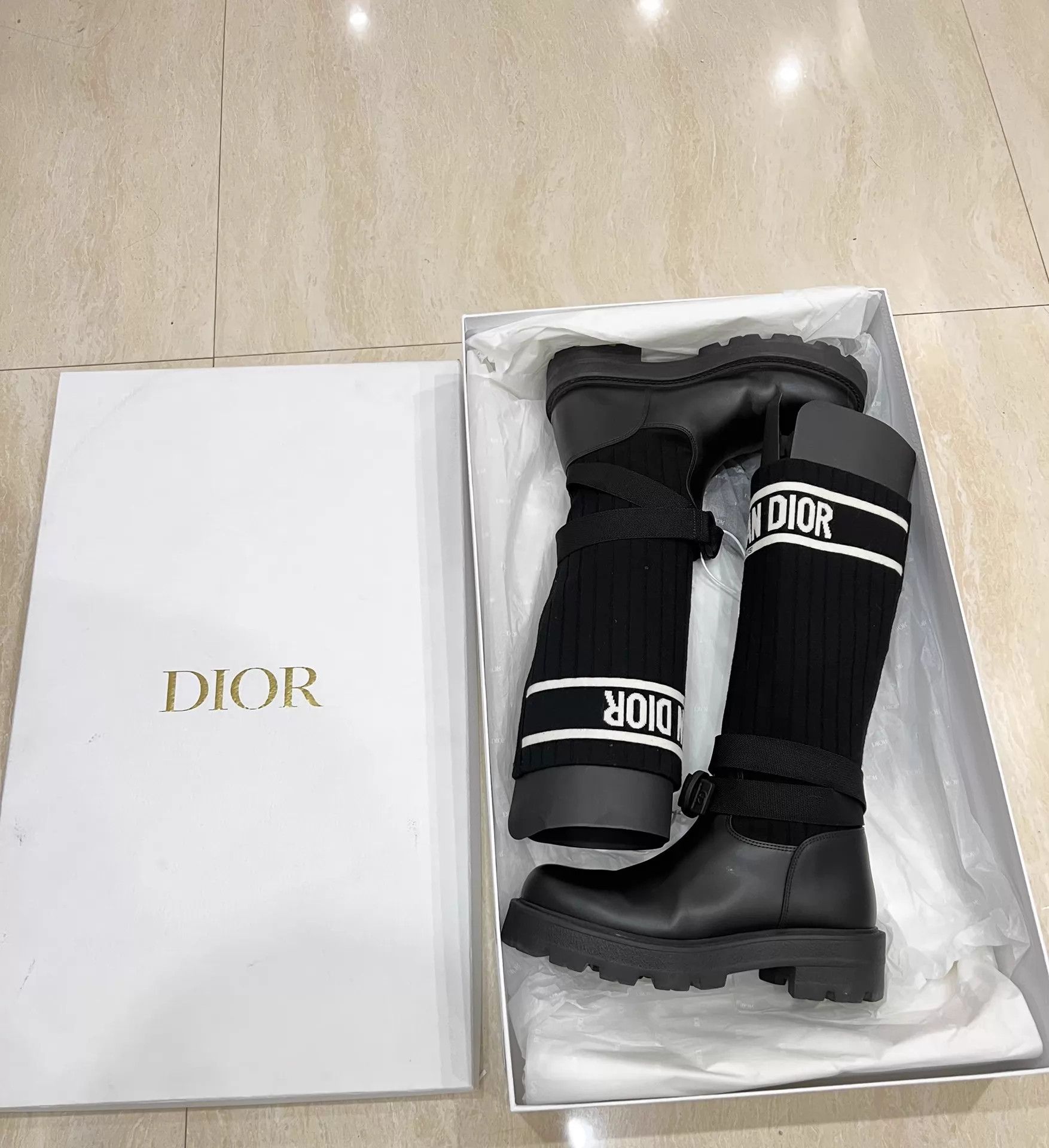 Dior Dior 26 Pre-Spring D-major Knit Sock Boots Size US 6.5 / IT 36.5 - 1 Thumbnail