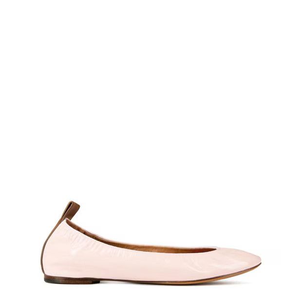 o1g2r1mq1024 Leather Ballet Flats in Pink