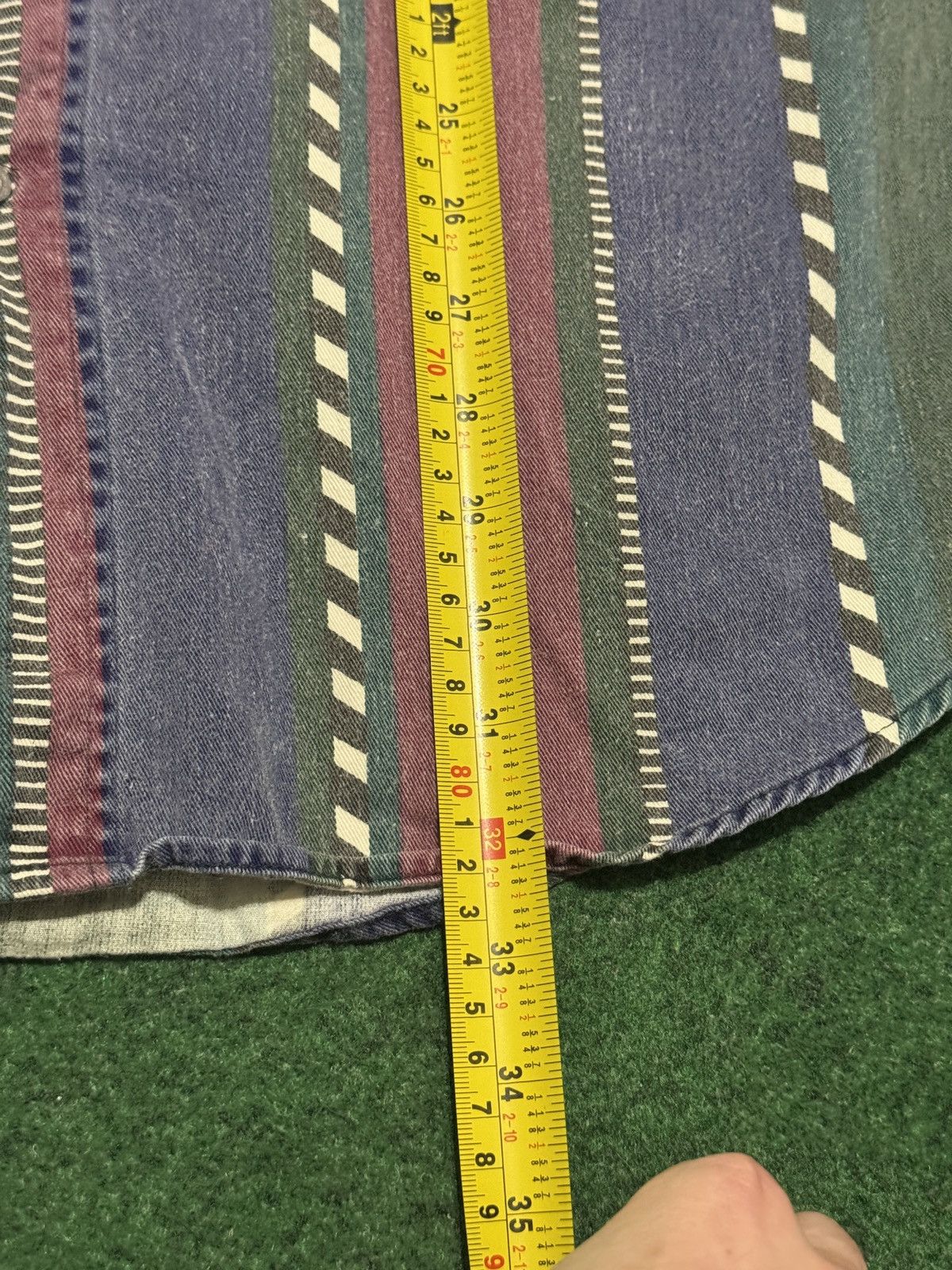 Vintage Wester Vintage Button Up Vertical Stripe L/XL 23x32 Shirt Size US XL / EU 56 / 4 - 6 Thumbnail