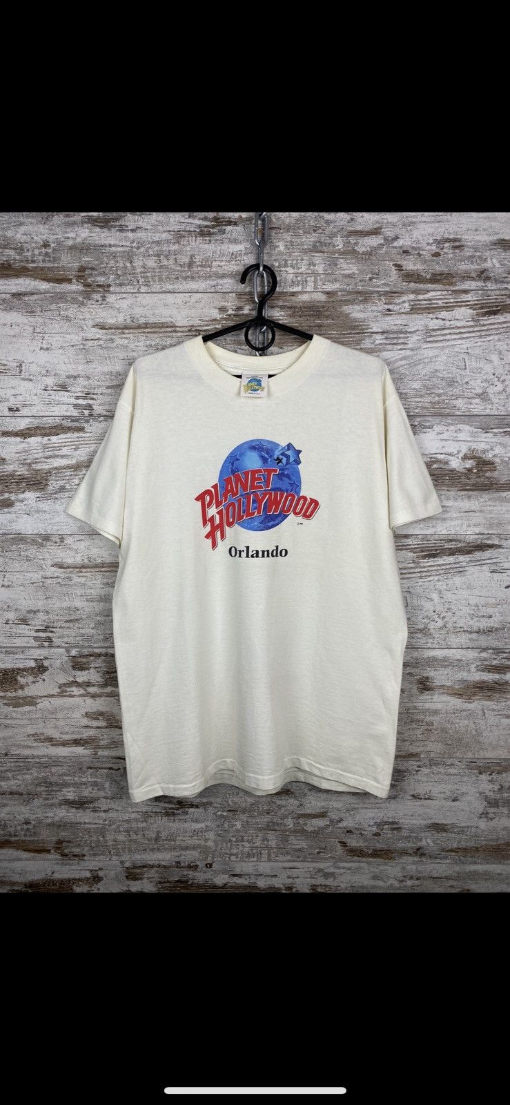 Vintage Mens Vintage Planet Hollywood Orlando USA T Shirt Tee Opium Size US L / EU 52-54 / 3 - 1 Thumbnail
