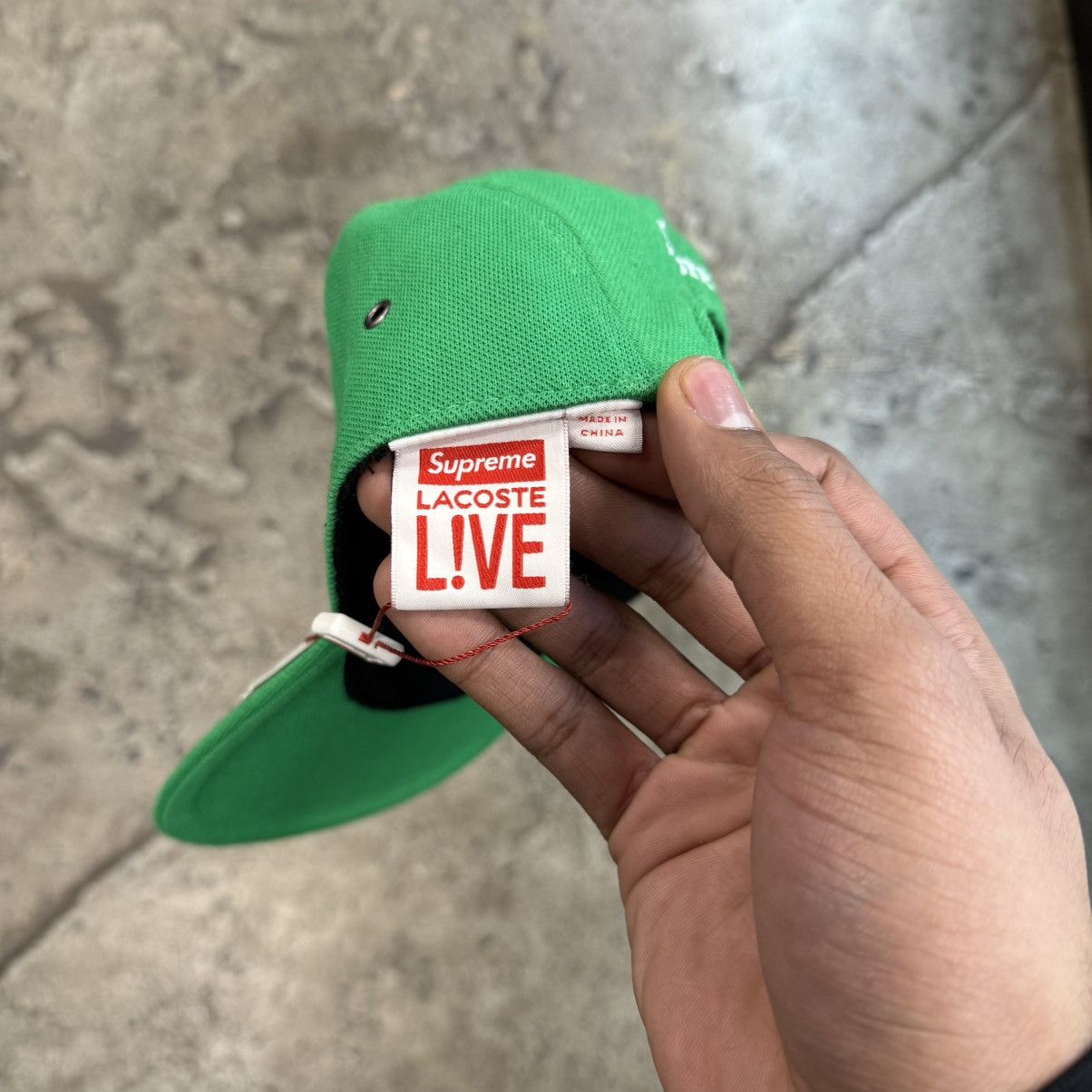 Lacoste × Supreme Supreme Lacoste Pique Knit Camp Cap Size ONE SIZE - 4 Thumbnail