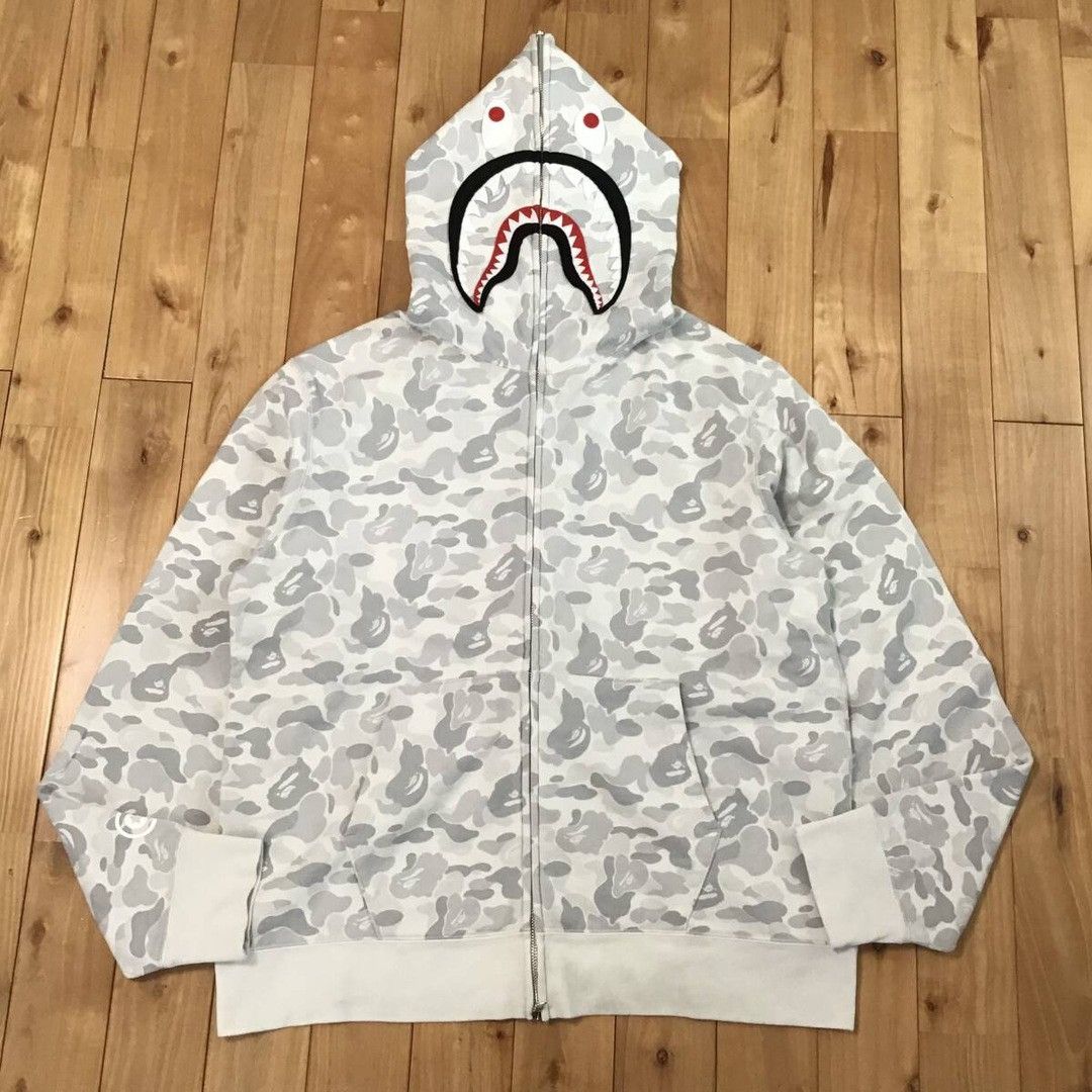 Bape 🔥Harajuku Store Camo🔥 BAPE Separate shark full zip hoodie Size US XL / EU 56 / 4 - 1 Thumbnail