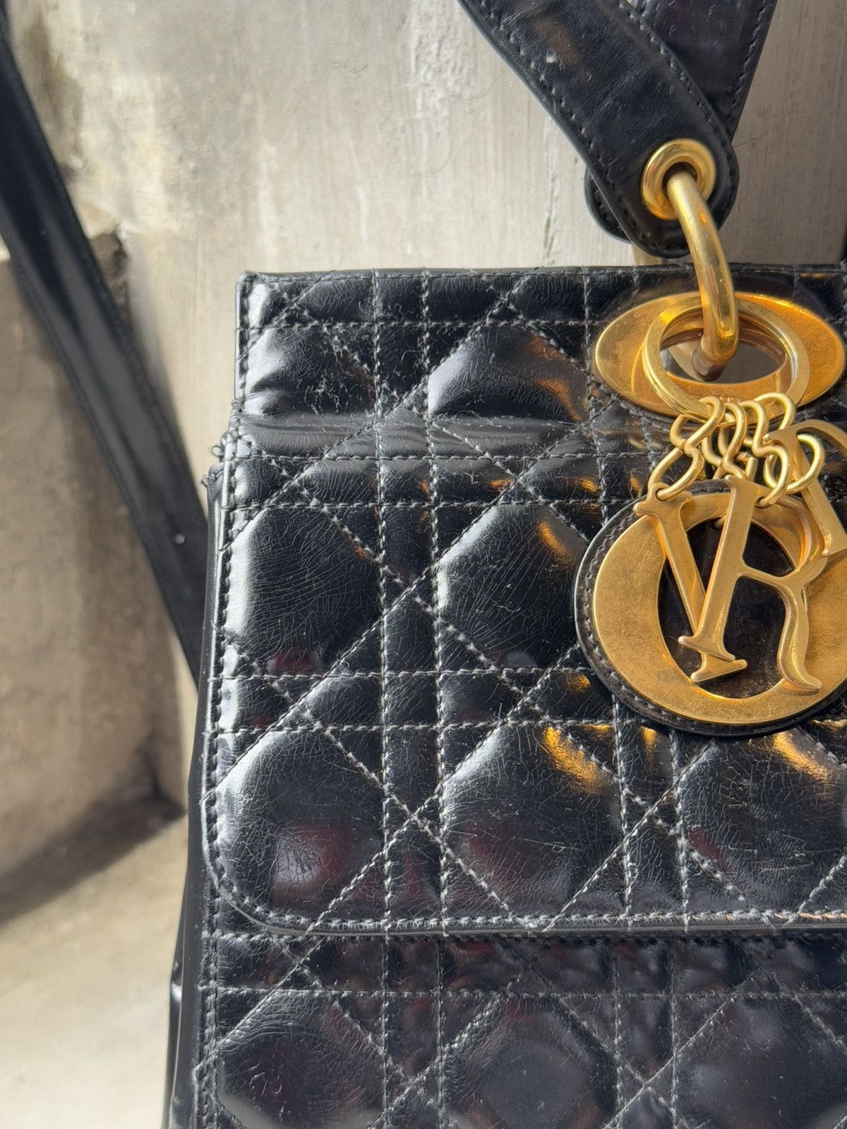 Dior Vintage - Dior Pattent Leather Mini Backpacks Size ONE SIZE - 3 Thumbnail