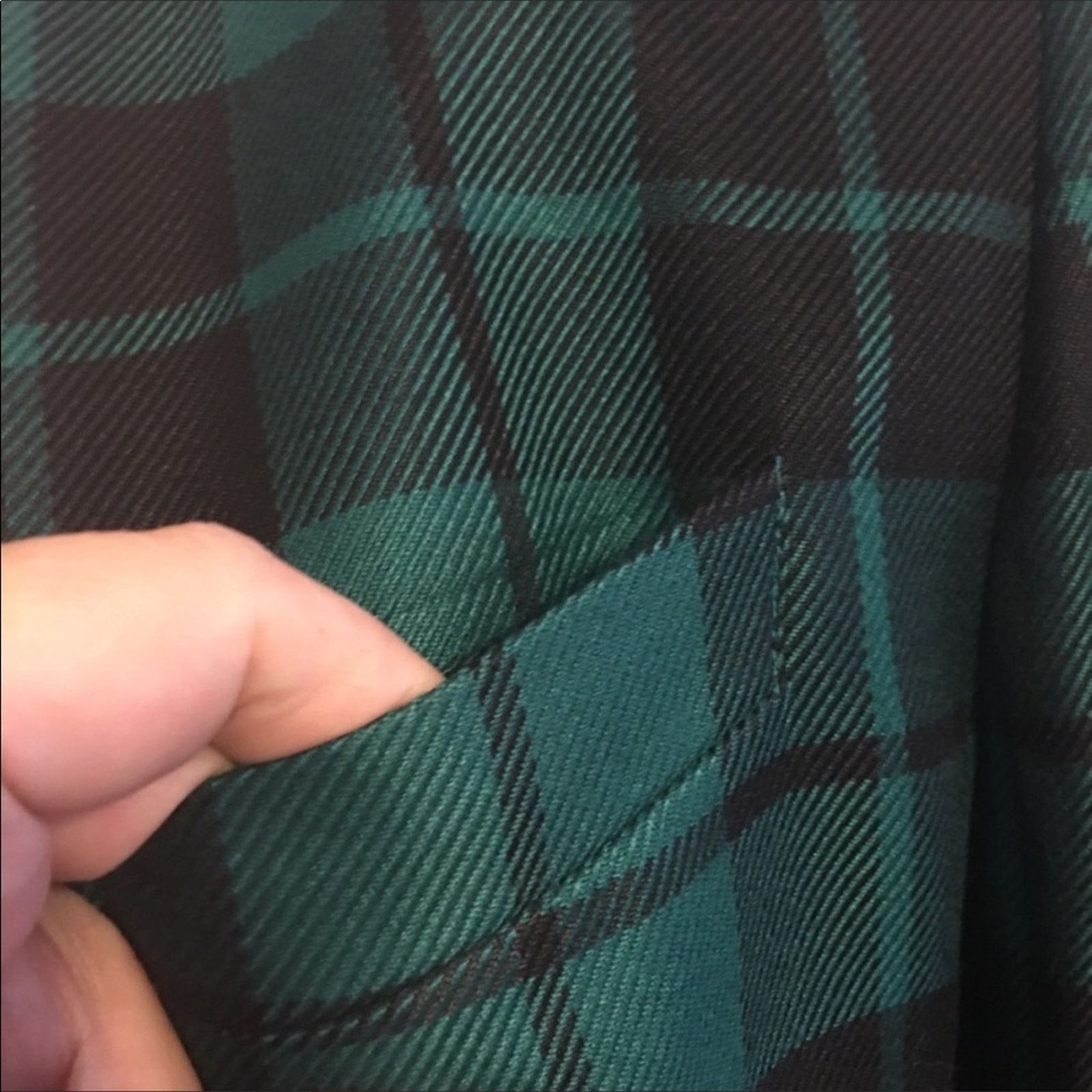 Vintage Vintage Kasper ASL green plaid button front blazer Size L / US 10 / IT 46 - 4 Thumbnail