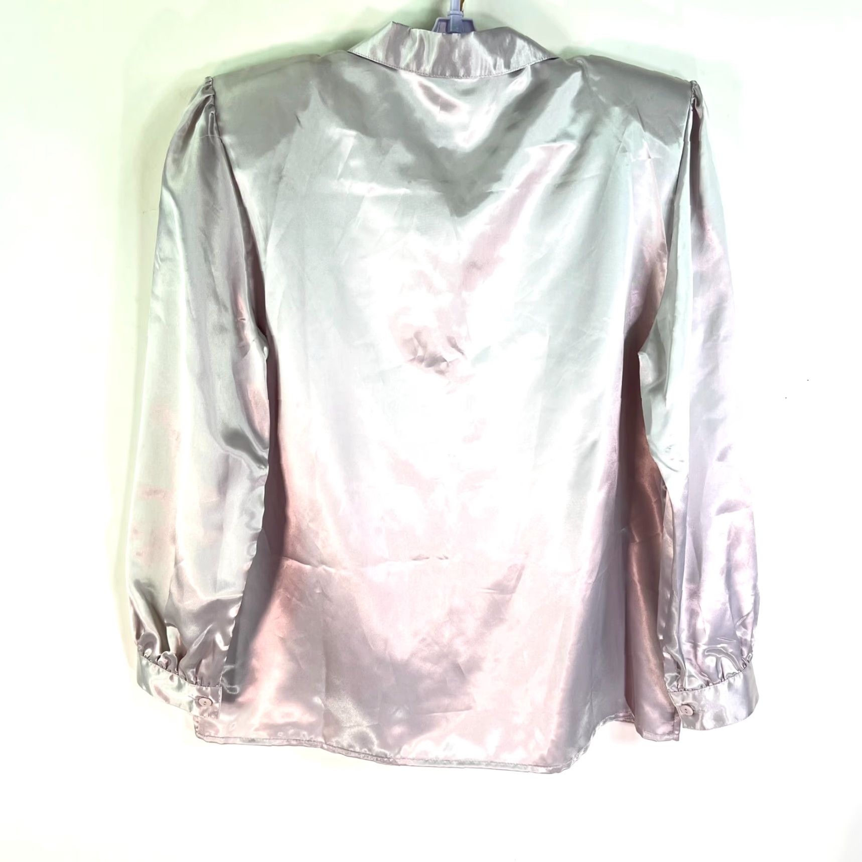 Vintage Vintage Malcom Starr Western Button Front Blouse SZ 12 Silver Satin Embellished Size XL / US 12-14 / IT 48-50 - 6 Thumbnail