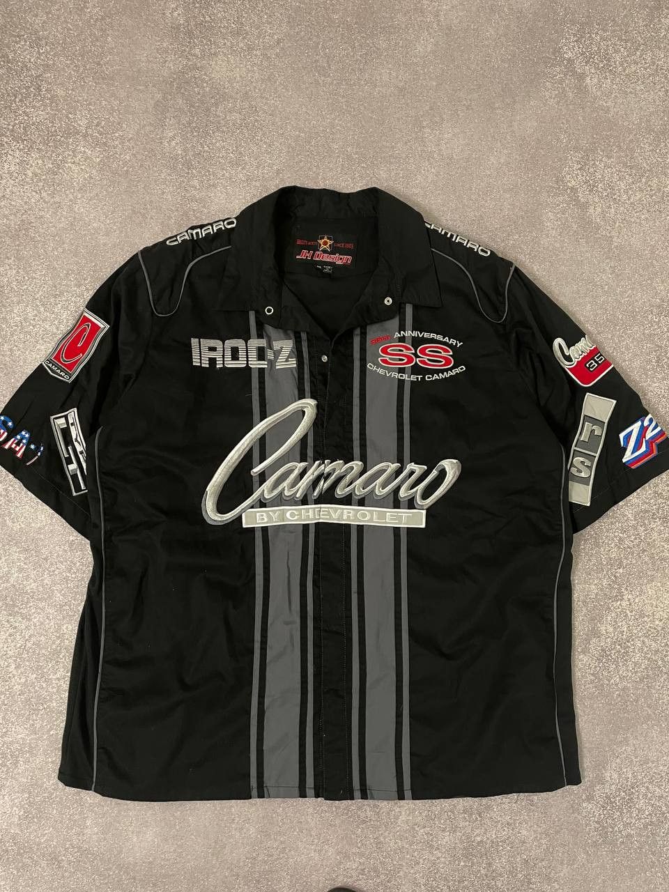 Jeff Hamilton Vintage Jeff Hamilton Camaro Big Logo Chevrolet Racing shirt Size US XXL / EU 58 / 5 - 3 Thumbnail