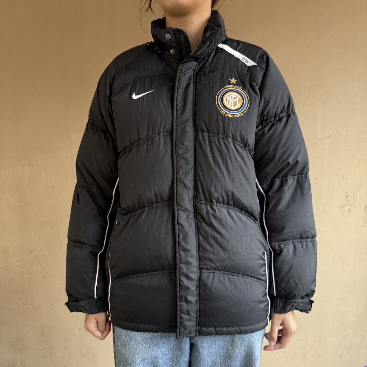 Nike × Vintage 00s Nike Inter Milan Puffer Jacket Size US S / EU 44-46 / 1 - 8 Thumbnail