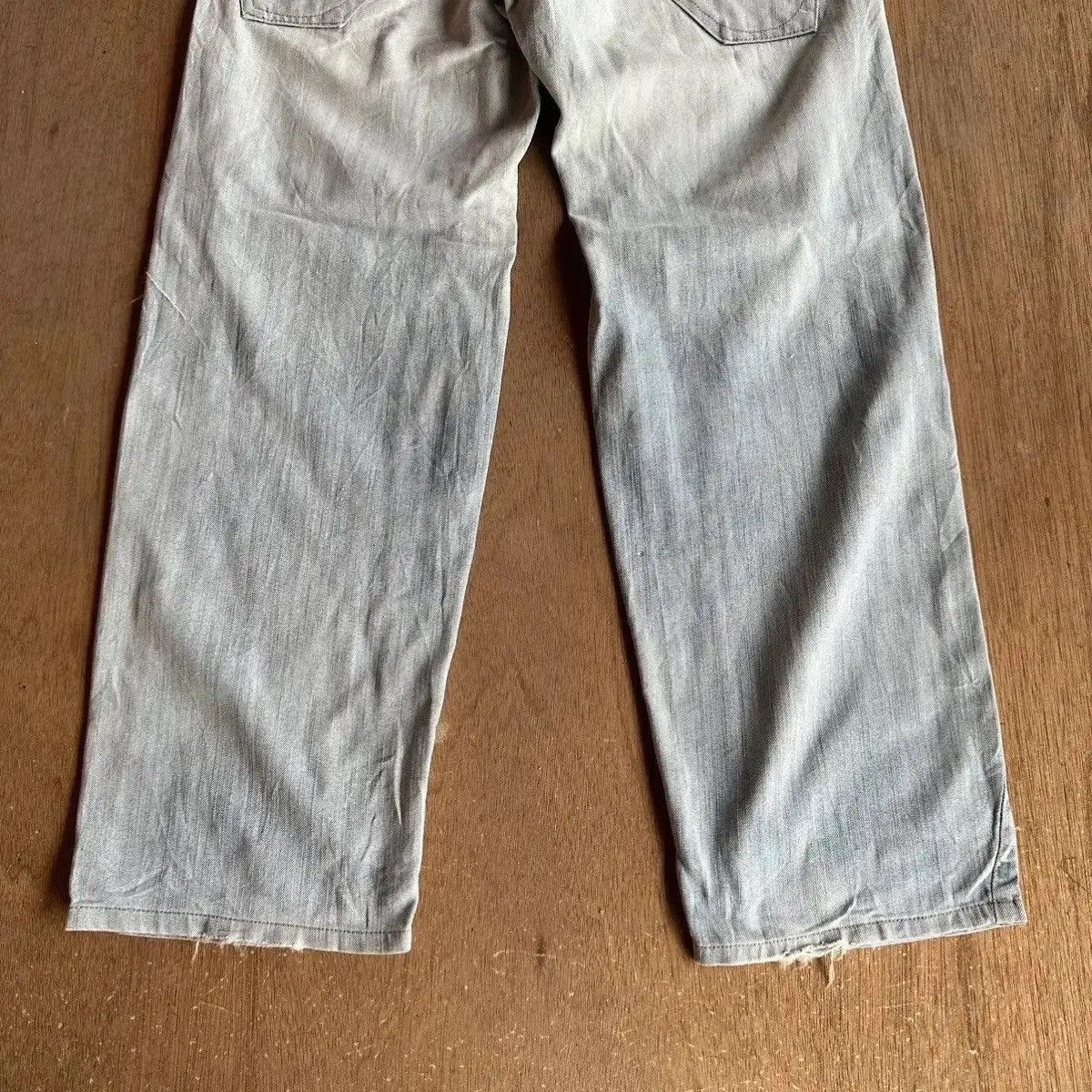 Vintage DISTRESSED DENIM VTG EDWIN JAPAN TWIST LEG LIGHTWASH BAGGY Size US 33 - 16 Thumbnail