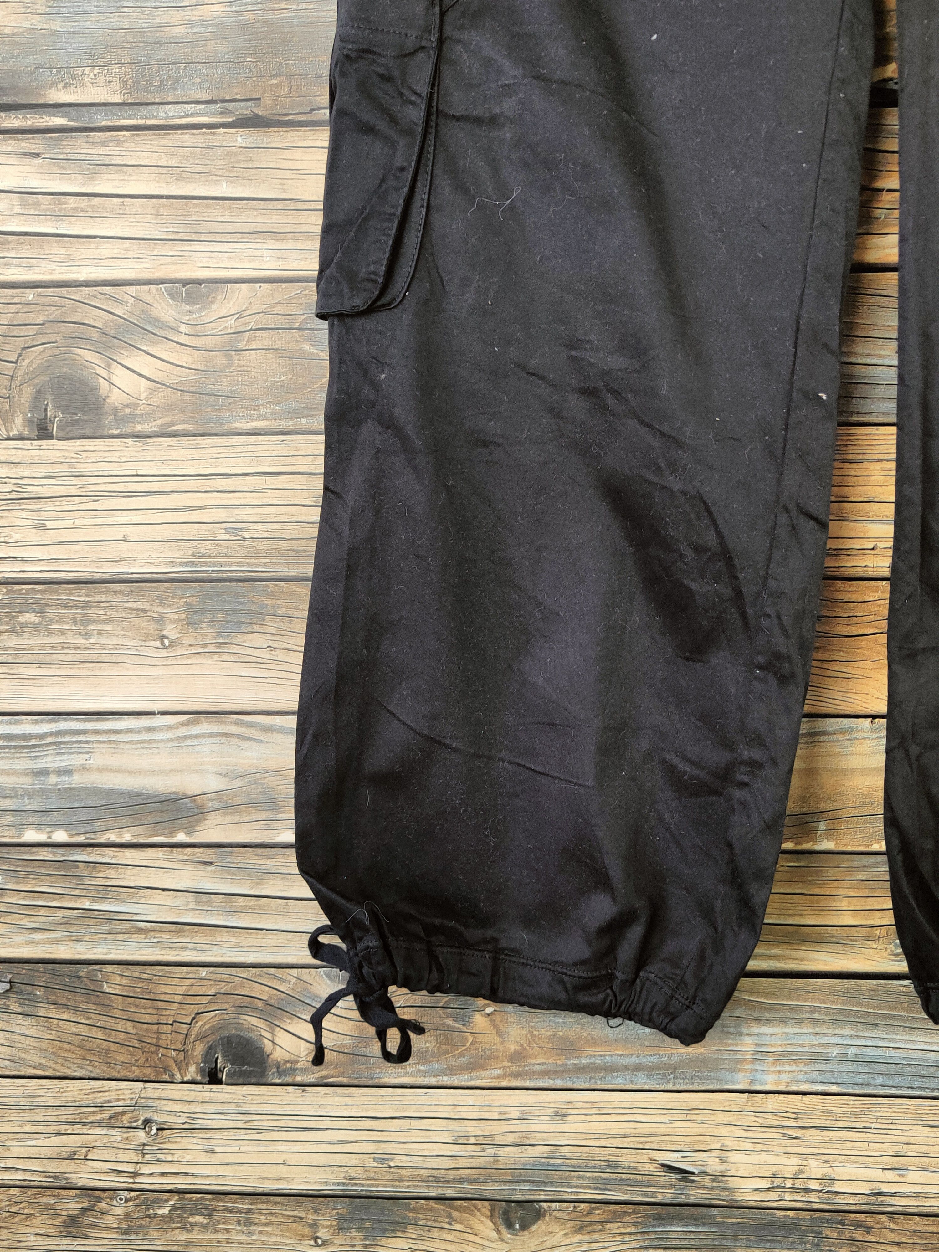 Japanese Brand PUNK 🔥Issue of Dance Black Multipocket Cargo Pants Size 26" / US 2 / IT 38 - 5 Thumbnail