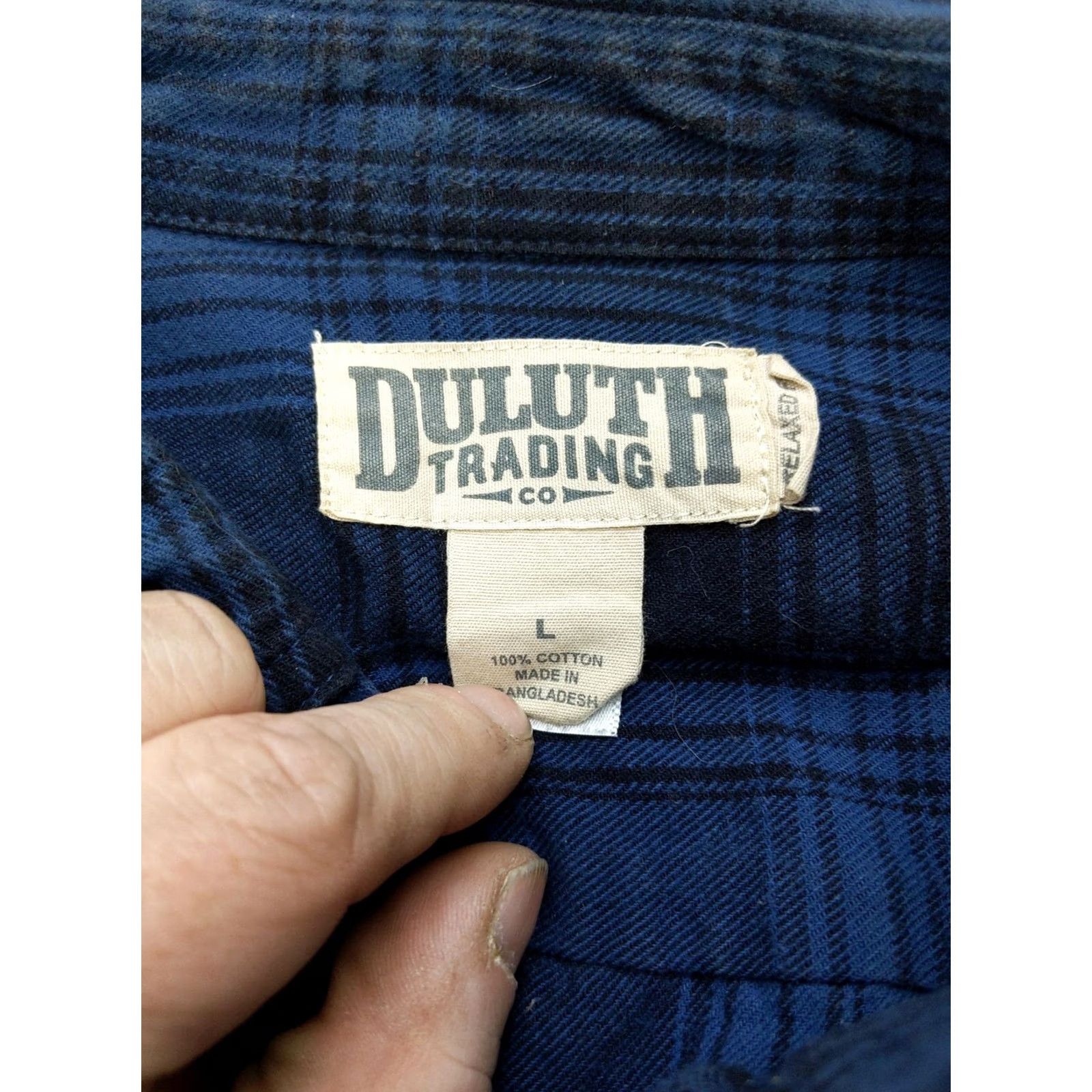 Duluth Trading Company Duluth Trading Co Shirt Mens Large Blue Plaid Flannel Button Up Pockets Size US L / EU 52-54 / 3 - 6 Thumbnail