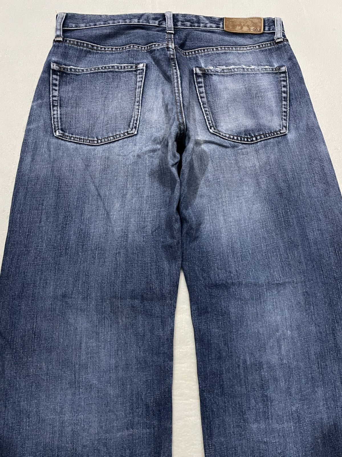 Uniqlo Vintage Uniqlo Straight Cut Distress Ripped Faded Denim Jean Size US 32 / EU 48 - 12 Thumbnail