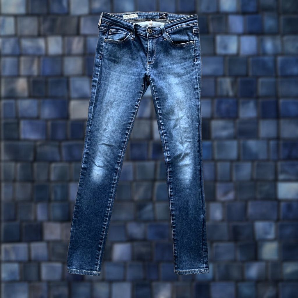Denime AG Adriano Goldschmied Jeans Slim 26 Regular Womens Denim Blue 5-Pocket USA Legging Super Skinny Style USA Size 26" / US 2 / IT 38 - 1 Thumbnail