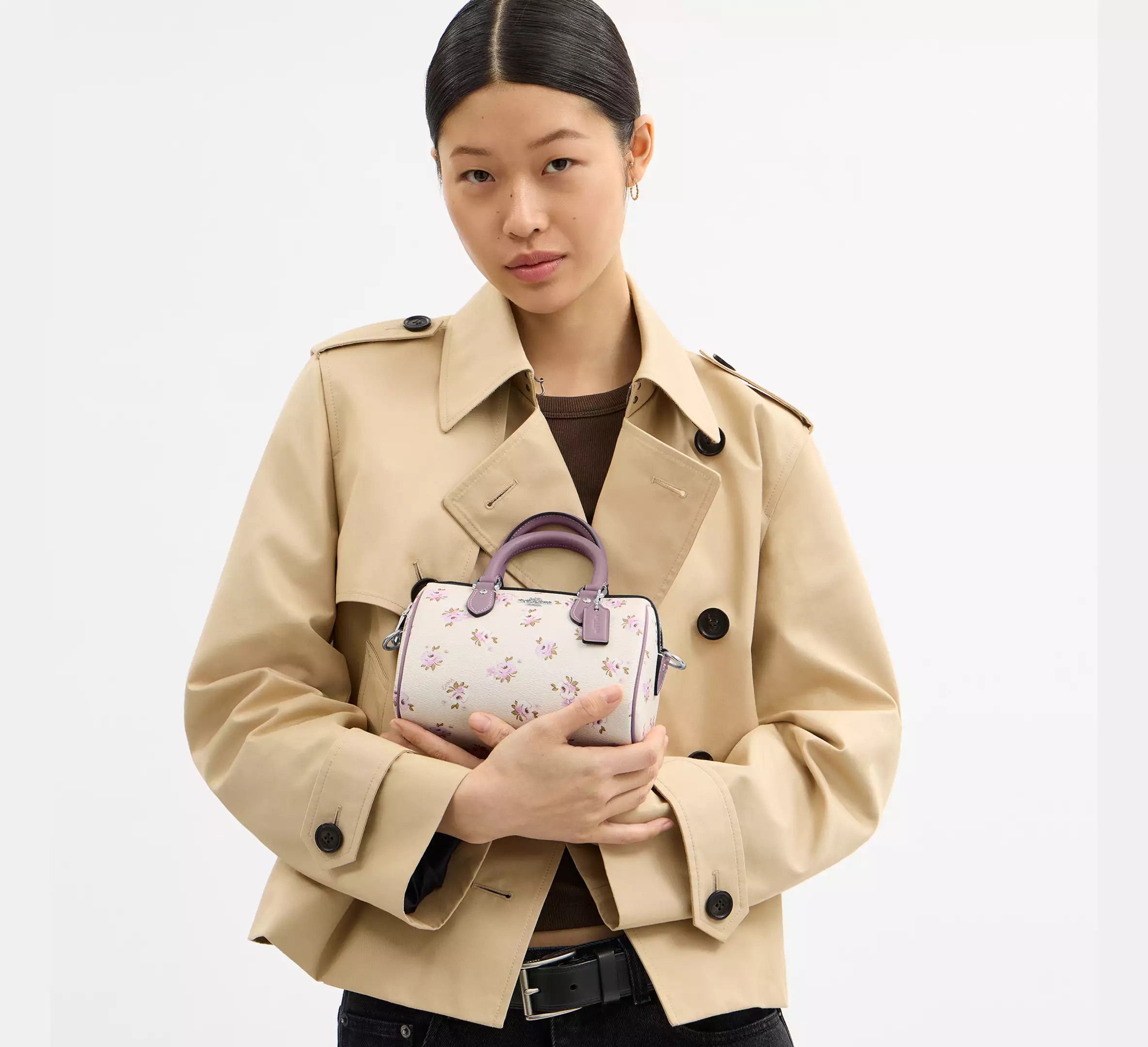 Coach NWT Coach Mini Rowan Crossbody Bag With Floral Print CAL69 Size ONE SIZE - 9 Thumbnail