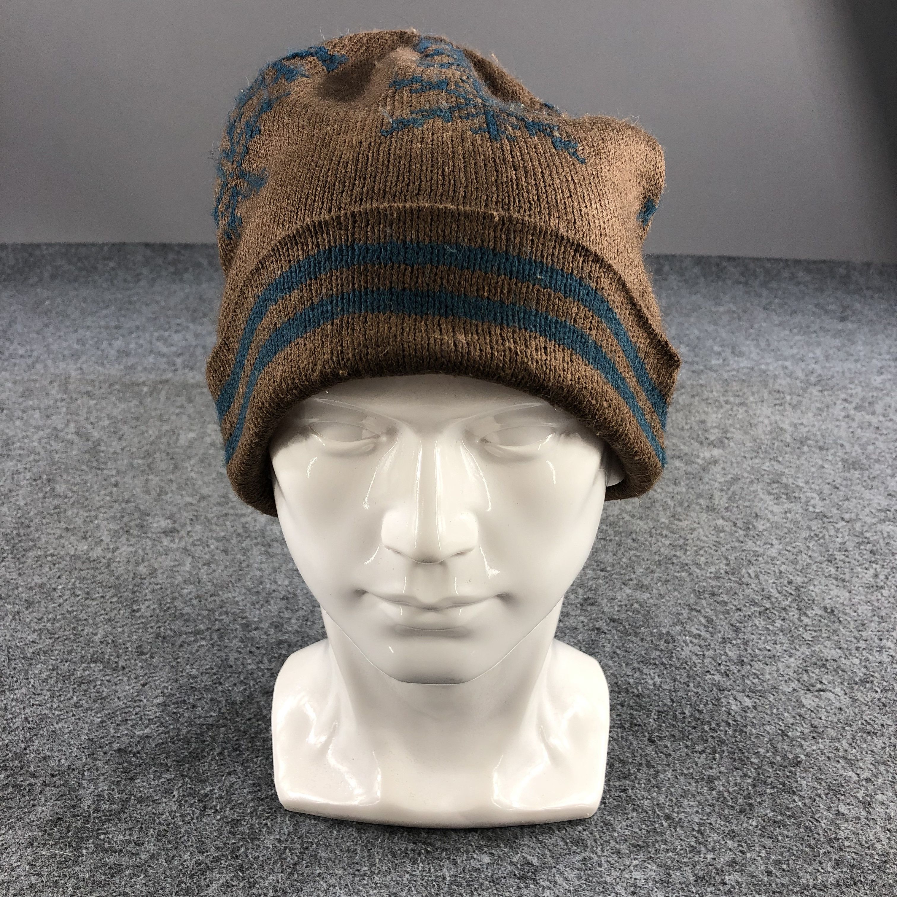 Japanese Brand Unknown Snow Crystal Brown Beanie Snowcap Snow Hat B390 Size ONE SIZE - 1 Thumbnail