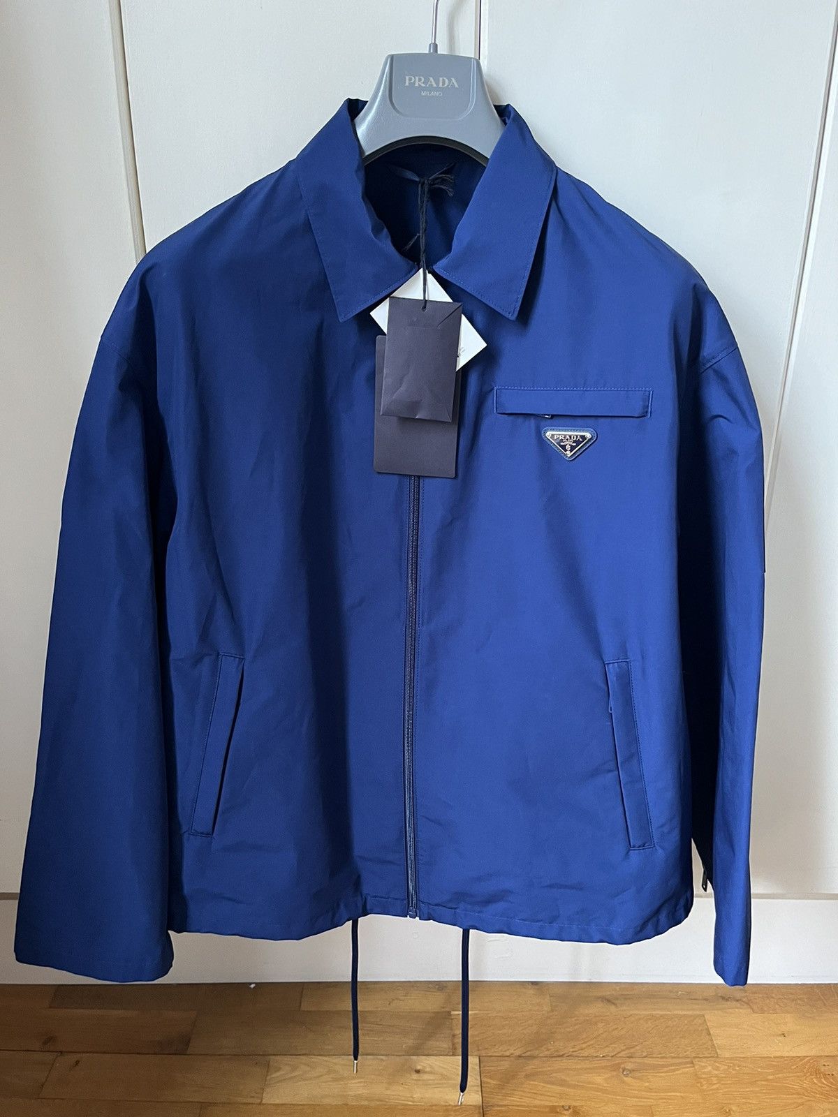 Prada Prada technical poplin jacket blue brand new | Grailed